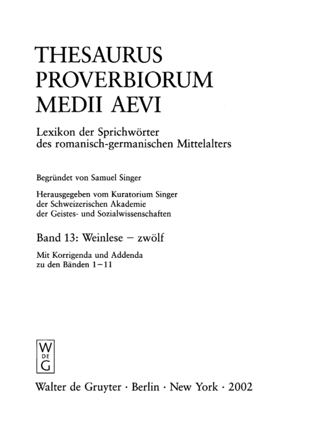 Weinlese - zwÃ¶lf Mit Korrigenda und Addenda zu den BÃ¤nden 1-11 1st Edition â€“ PDF/EPUB Version Downloadable