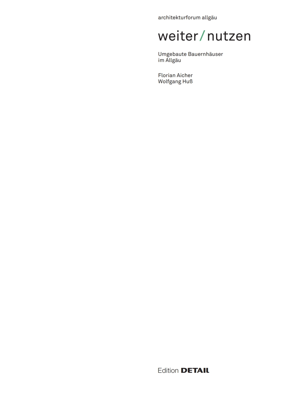 Weiter | Nutzen Landwirtschaftliche GebÃ¤ude im AllgÃ¤u 1st Edition â€“ PDF/EPUB Version Downloadable