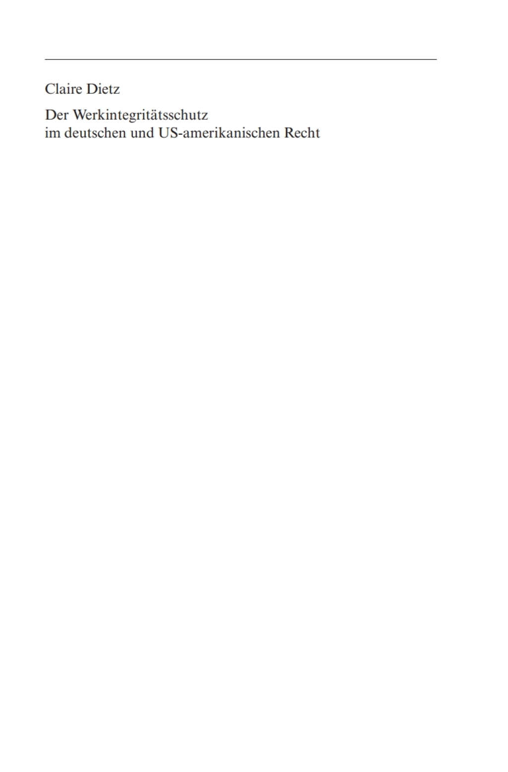 WerkintegritÃ¤tsschutz im deutschen und US-amerikanischen Recht 1st Edition â€“ PDF/EPUB Version Downloadable