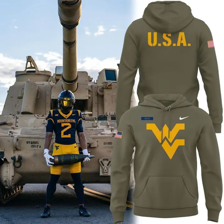West Virginia Football 2025 Military Appreciation Limited Edition Hoodie