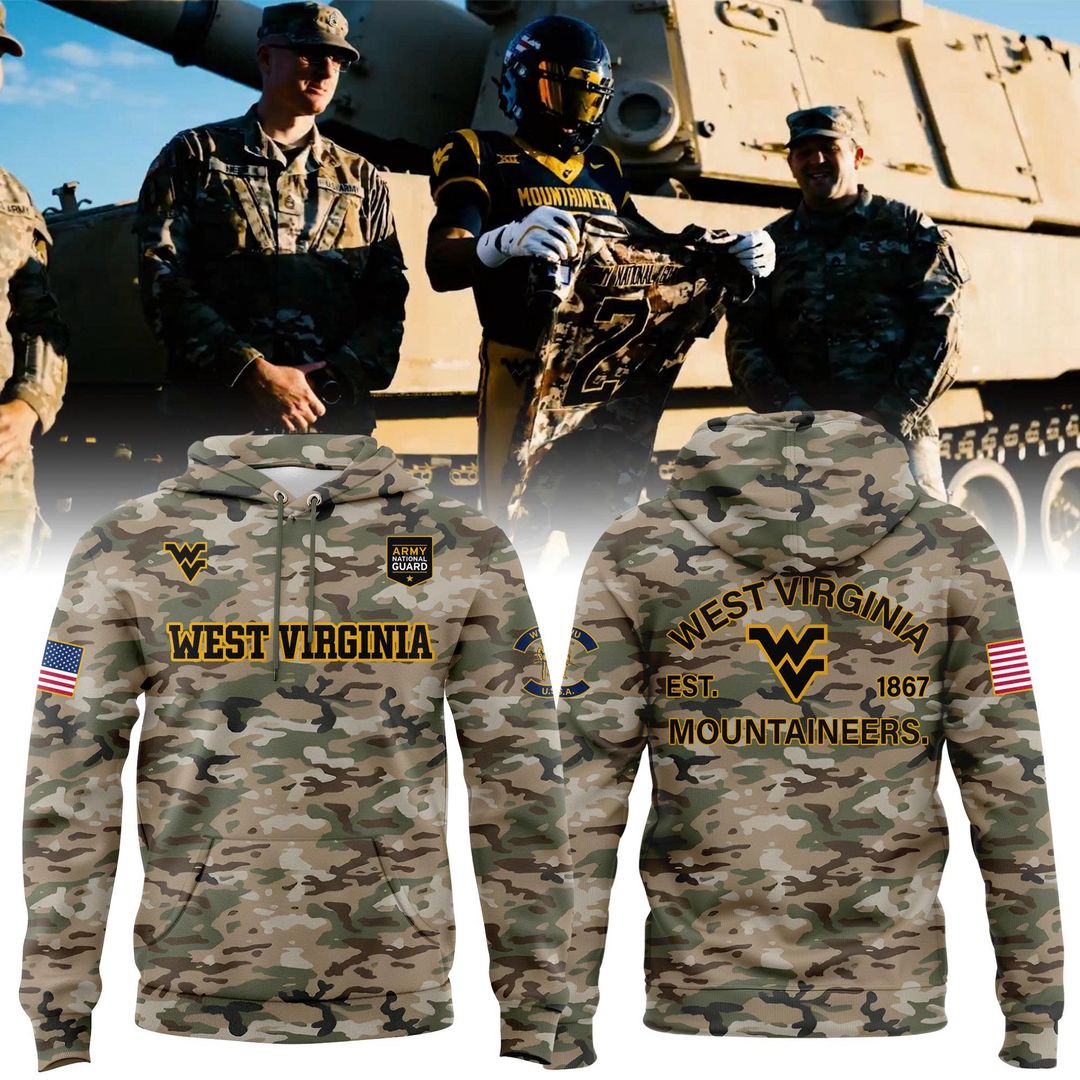 West Virginia Football 2025 Military Appreciation Limited Edition Hoodie