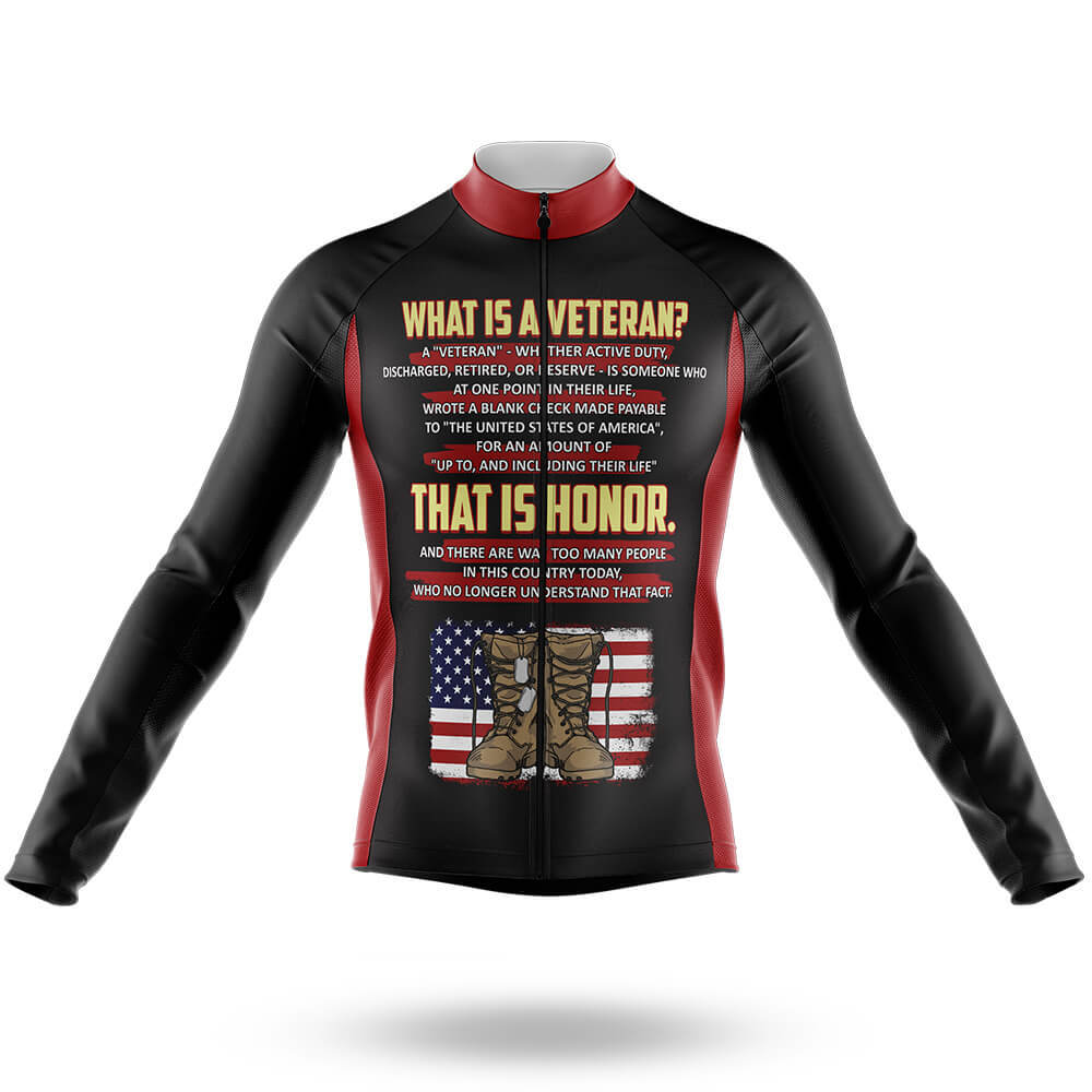 What Is A Veteran - Men's Cycling Long Sleeve Jersey