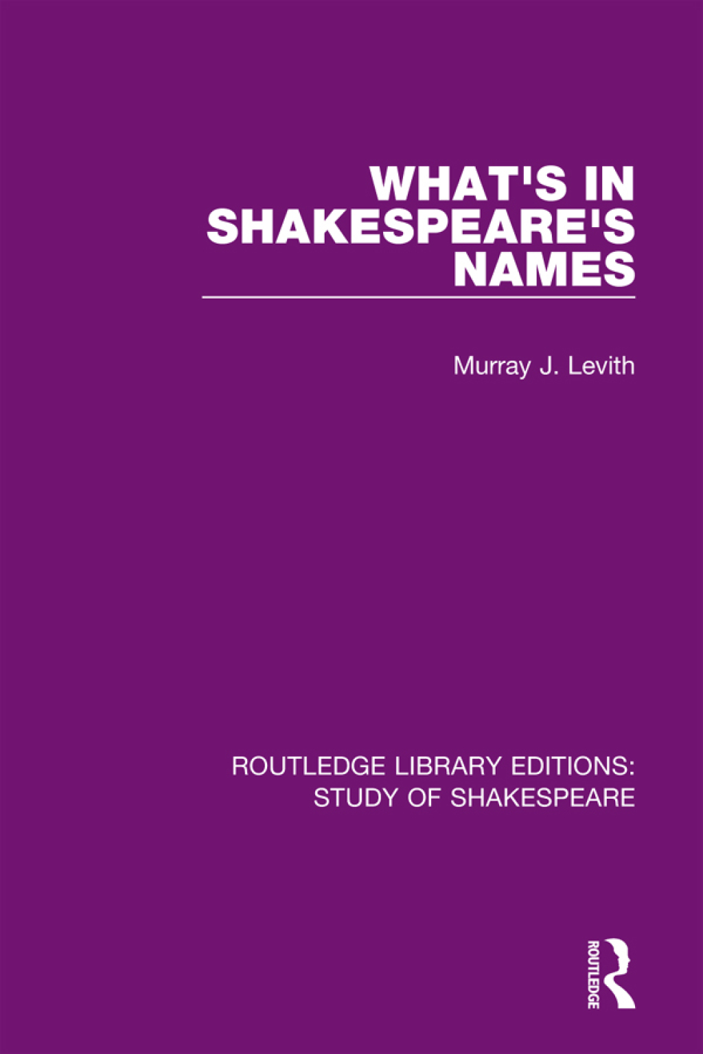 What's in Shakespeare's Names 1st Edition â€“ PDF/EPUB Version Downloadable