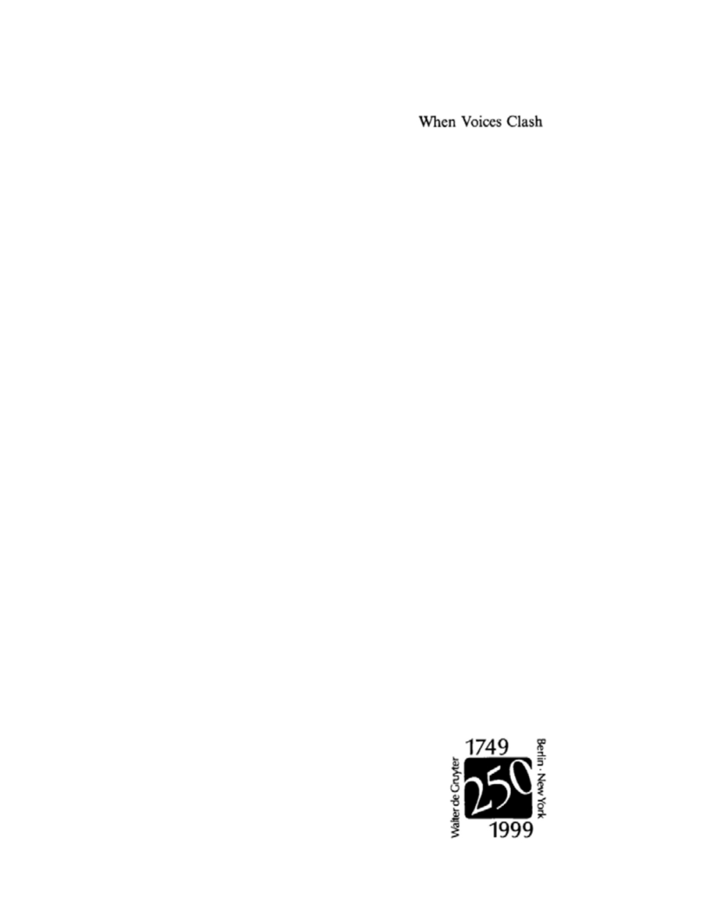 When Voices Clash A Study in Literary Pragmatics 1st Edition â€“ PDF/EPUB Version Downloadable