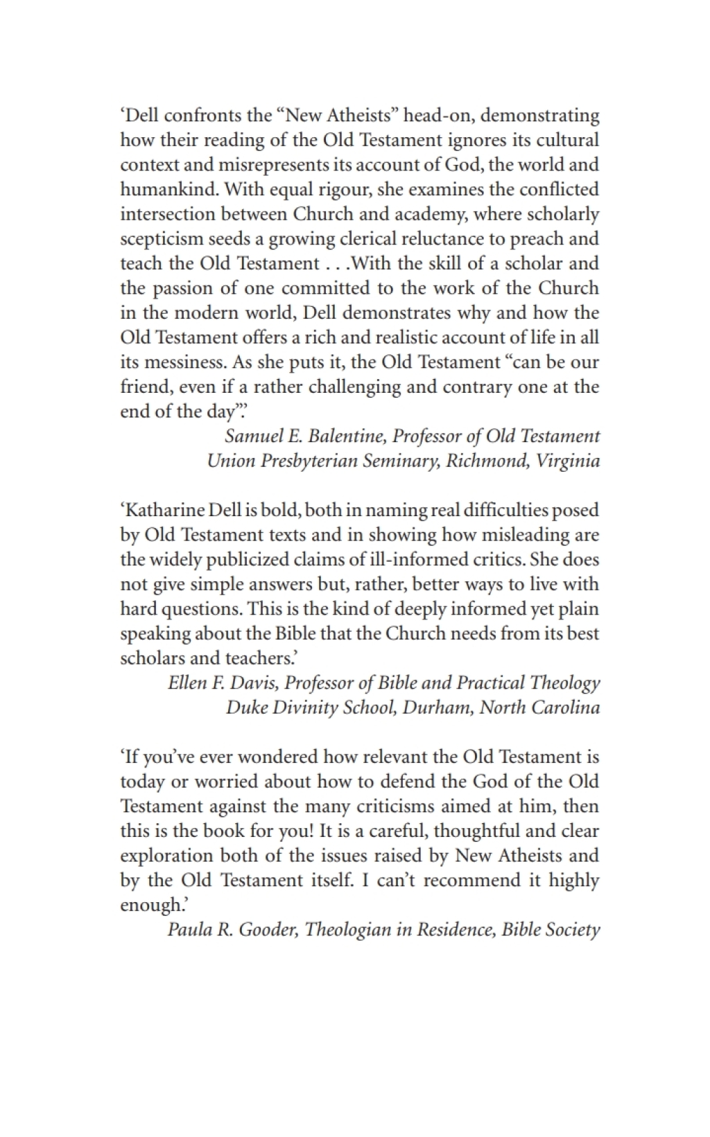 Who Needs the Old Testament? Its Enduring Appeal and Why the New Atheists Donâ€™t Get It  â€“ PDF/EPUB Version Downloadable