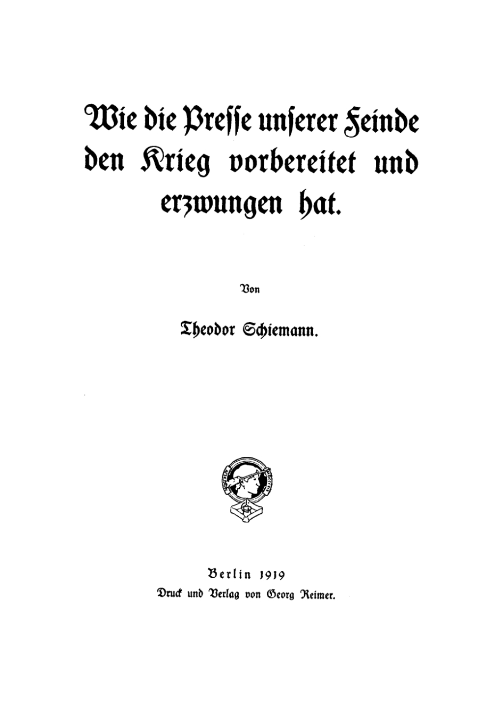 Wie die Presse unserer Feinde den Krieg vorbereitet und erzwungen hat 1st Edition â€“ PDF/EPUB Version Downloadable