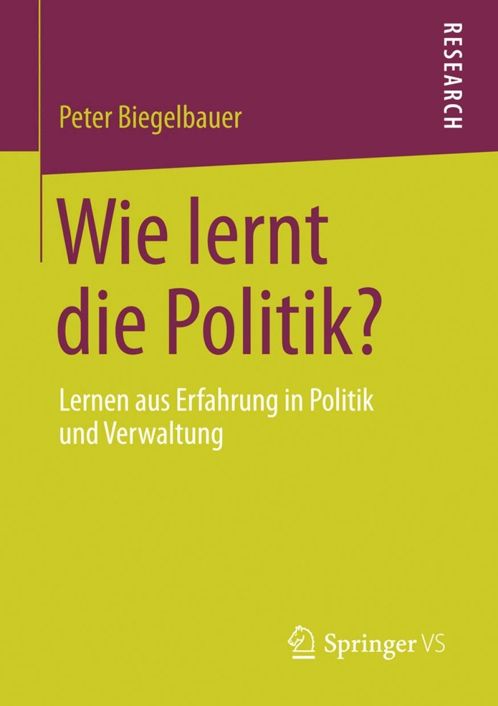 Wie lernt die Politik? Lernen aus Erfahrung in Politik und Verwaltung  â€“ PDF/EPUB Version Downloadable