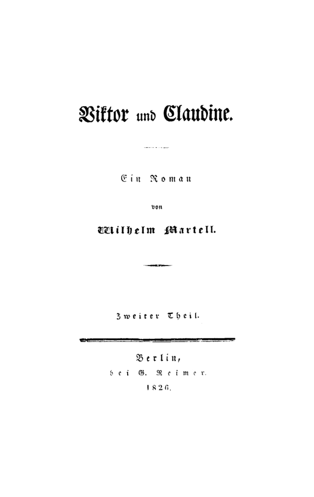 Wilhelm Martell: Viktor und Claudine. Teil 2 1st Edition â€“ PDF/EPUB Version Downloadable