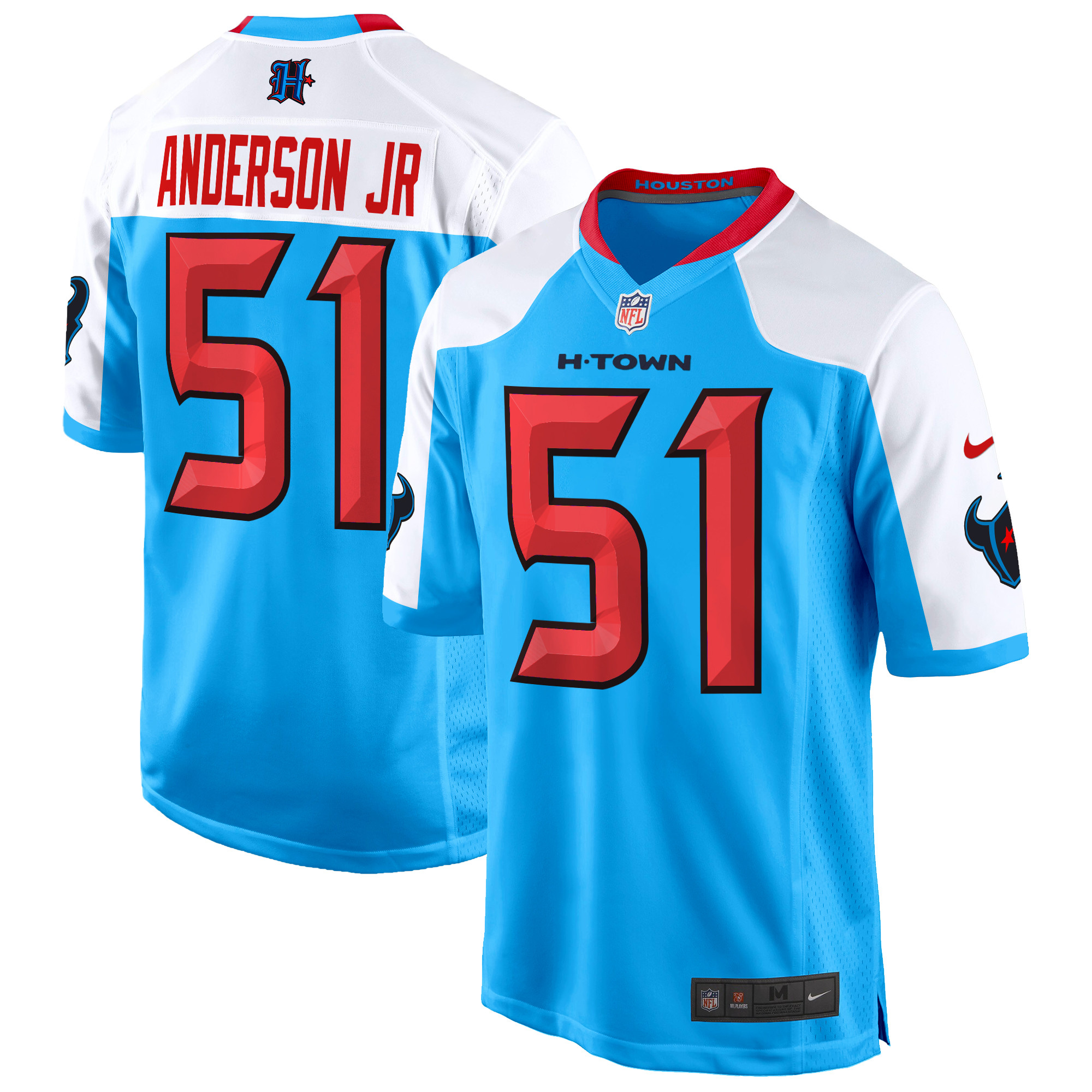 Will Anderson Jr. Men's Houston Texans 2024 Game Blue Alternate Jersey - All Stitched
