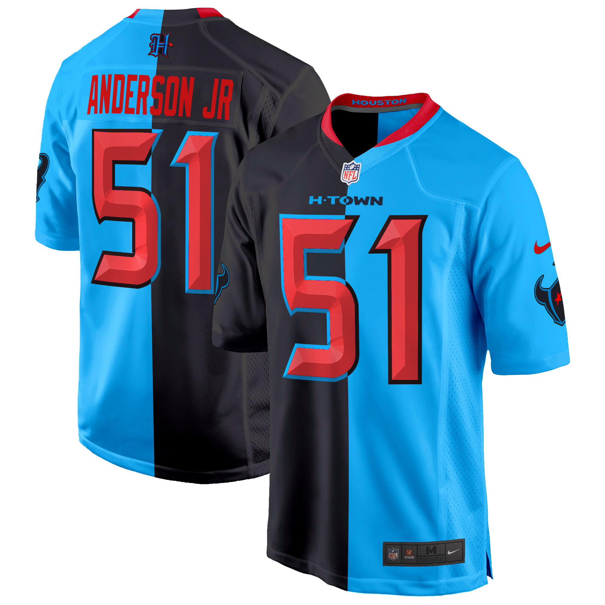 Will Anderson Jr. Men's Houston Texans 2024 Game Split Jersey - All Stitched