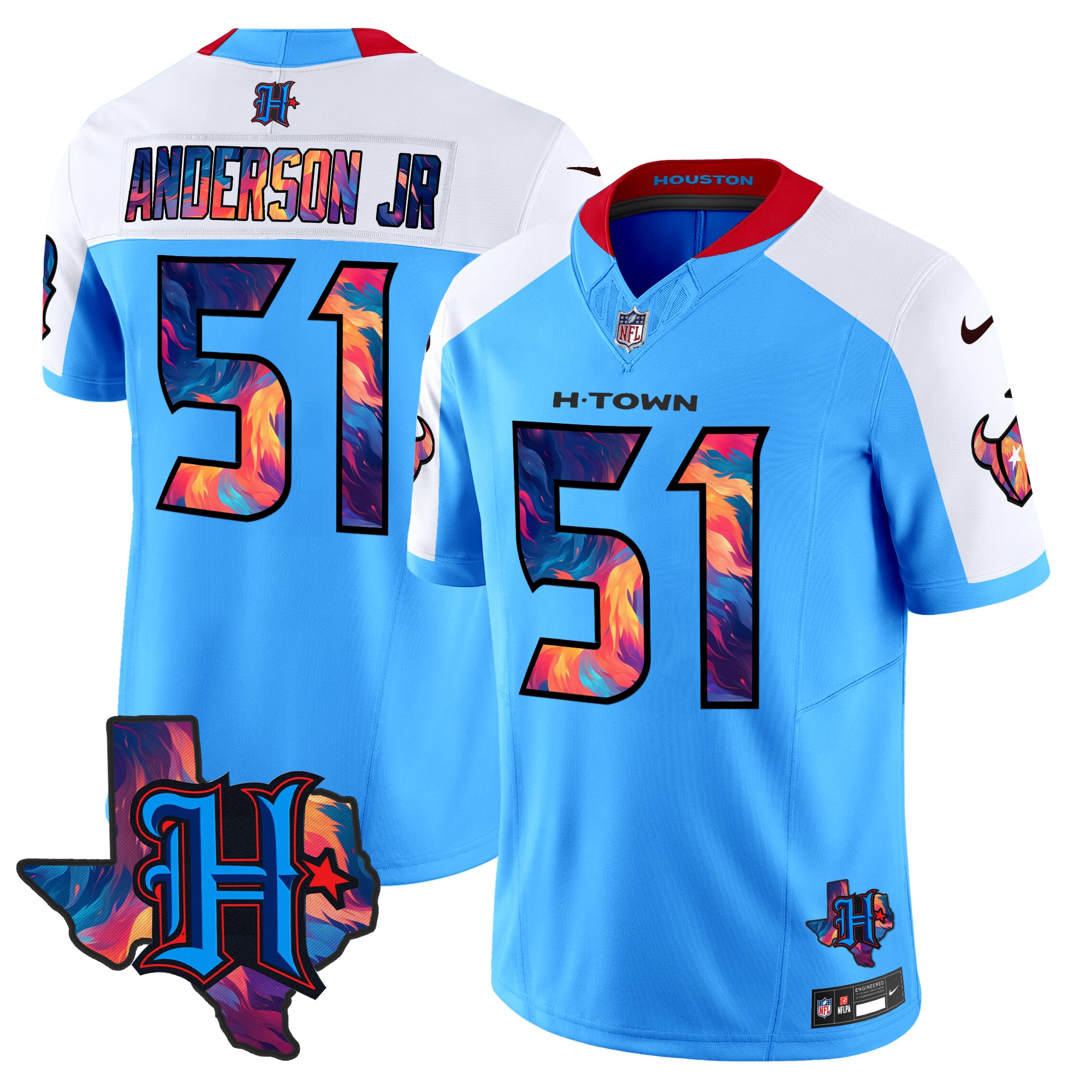 Will Anderson Jr. Men's Houston Texans 2024 Special Vapor Limited Blue Alternate Jersey - All Stitched