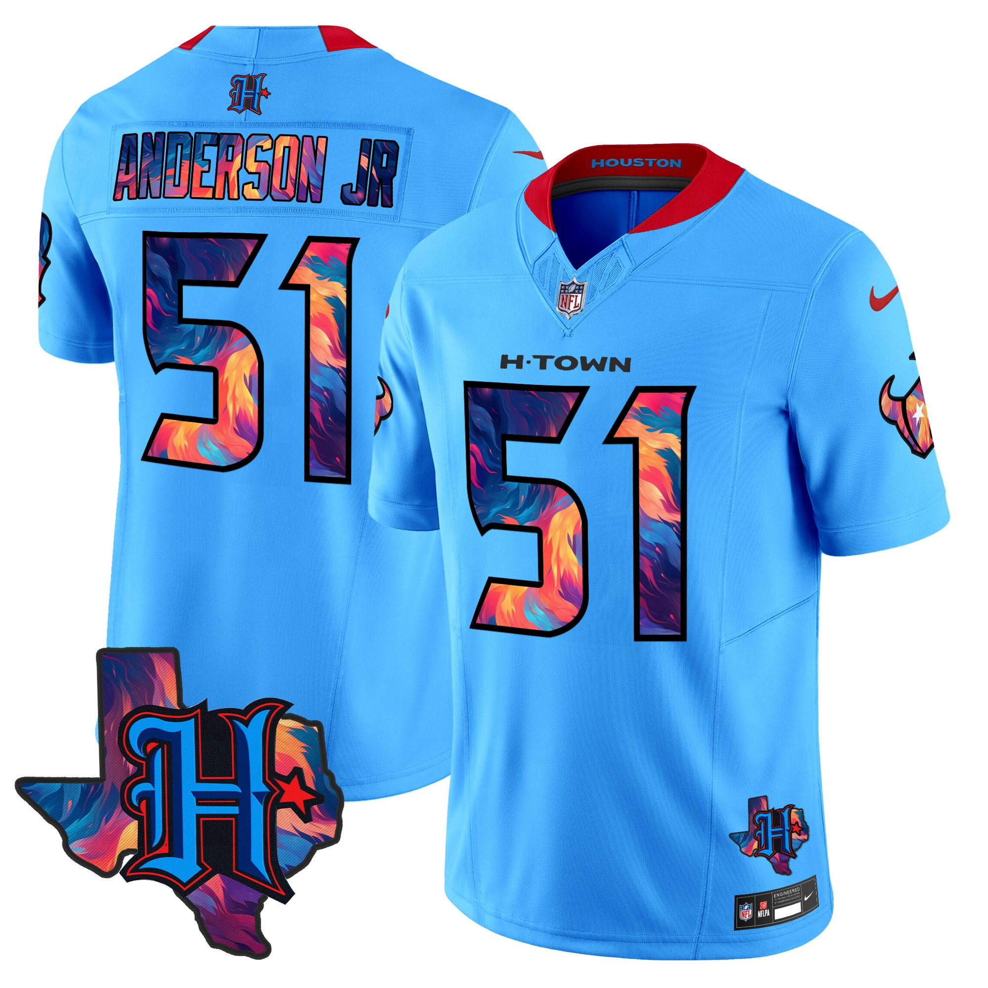 Will Anderson Jr. Men's Houston Texans 2024 Special Vapor Limited Blue Jersey - All Stitched