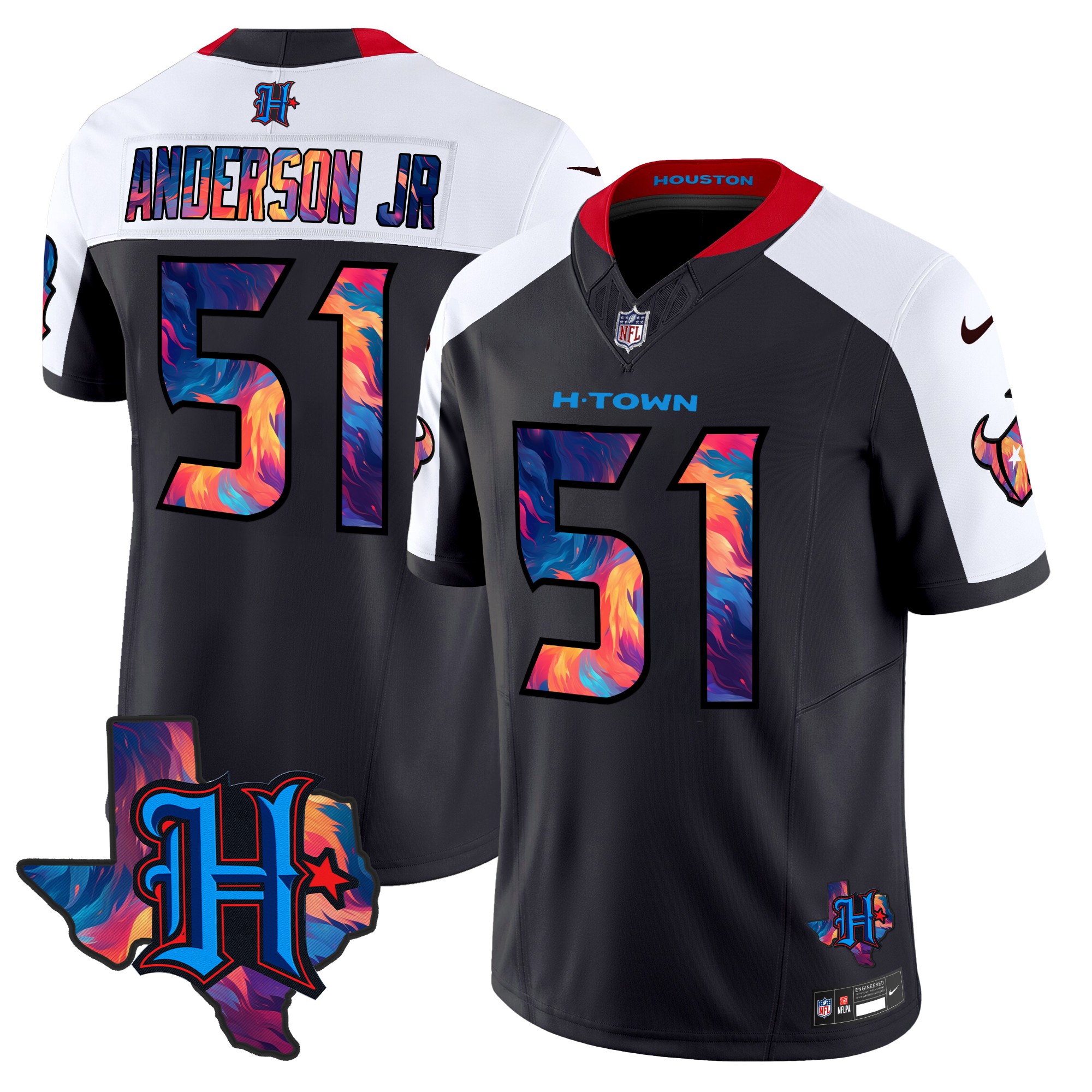 Will Anderson Jr. Men's Houston Texans 2024 Special Vapor Limited Navy Alternate Jersey - All Stitched