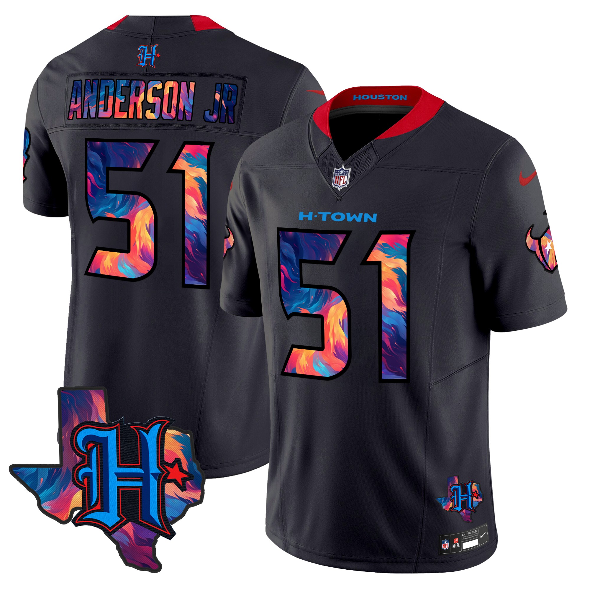 Will Anderson Jr. Men's Houston Texans 2024 Special Vapor Limited Navy Limited Jersey - All Stitched