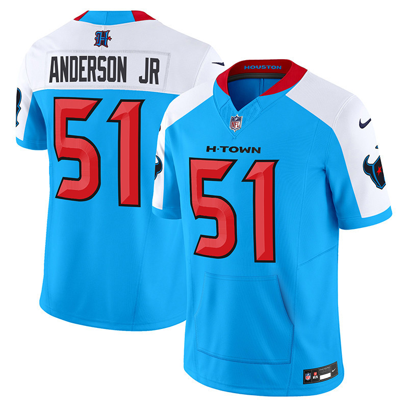 Will Anderson Jr. Men's Houston Texans 2024 Vapor Hand Warmer Blue Alternate Jersey - All Stitched