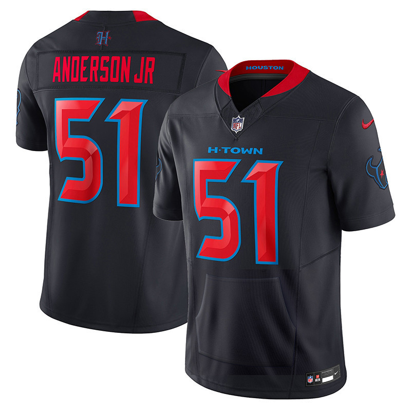 Will Anderson Jr. Men's Houston Texans 2024 Vapor Hand Warmer Navy Limited Jersey - All Stitched