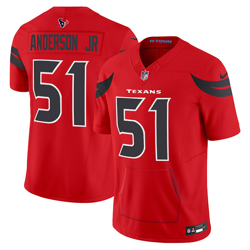Will Anderson Jr. Men's Houston Texans 2024 Vapor Hand Warmer Red Jersey - All Stitched
