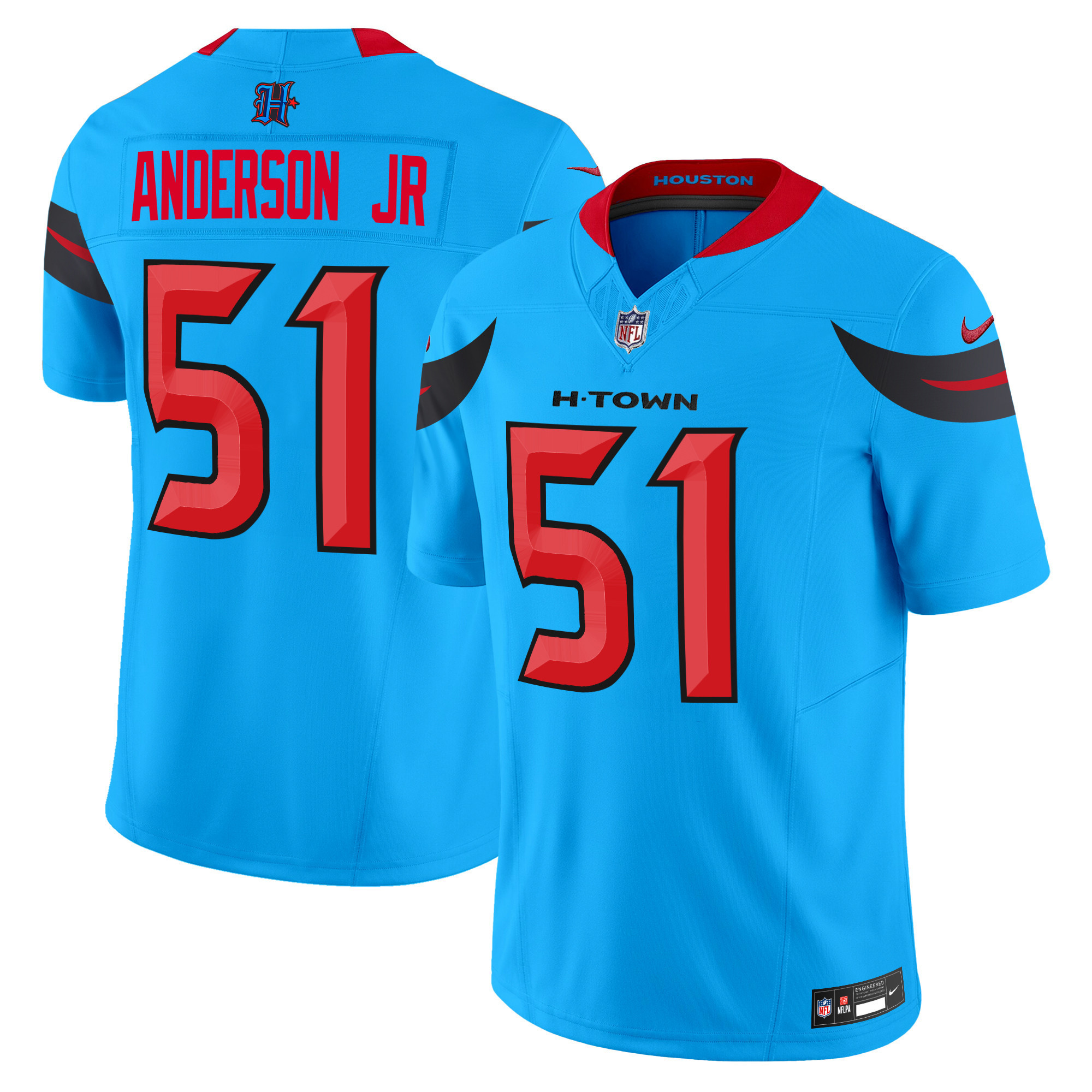 Will Anderson Jr. Men's Houston Texans 2024 Vapor Limited Blue Jersey - All Stitched