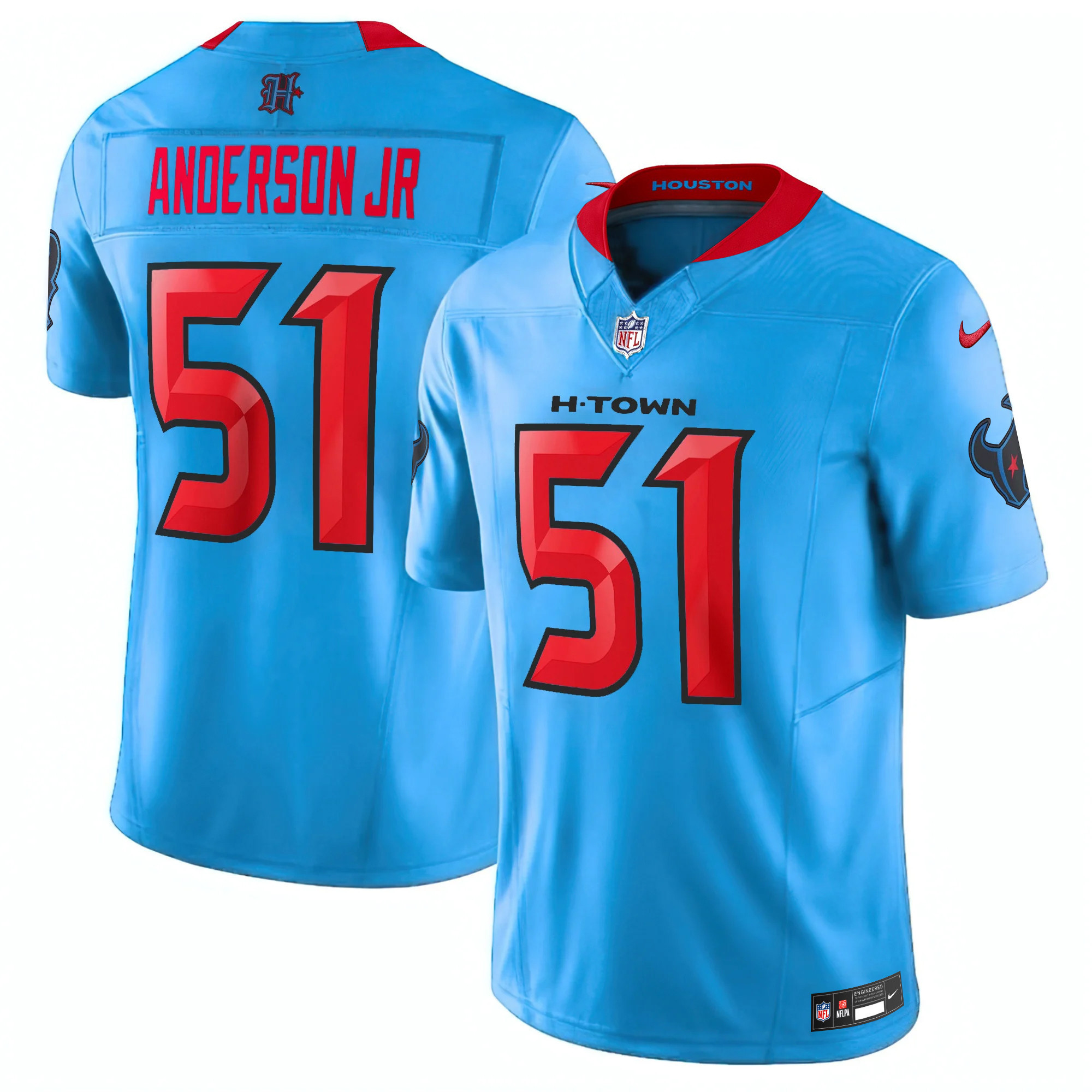 Will Anderson Jr. Men's Houston Texans 2024 Vapor Limited Blue Jersey - All Stitched