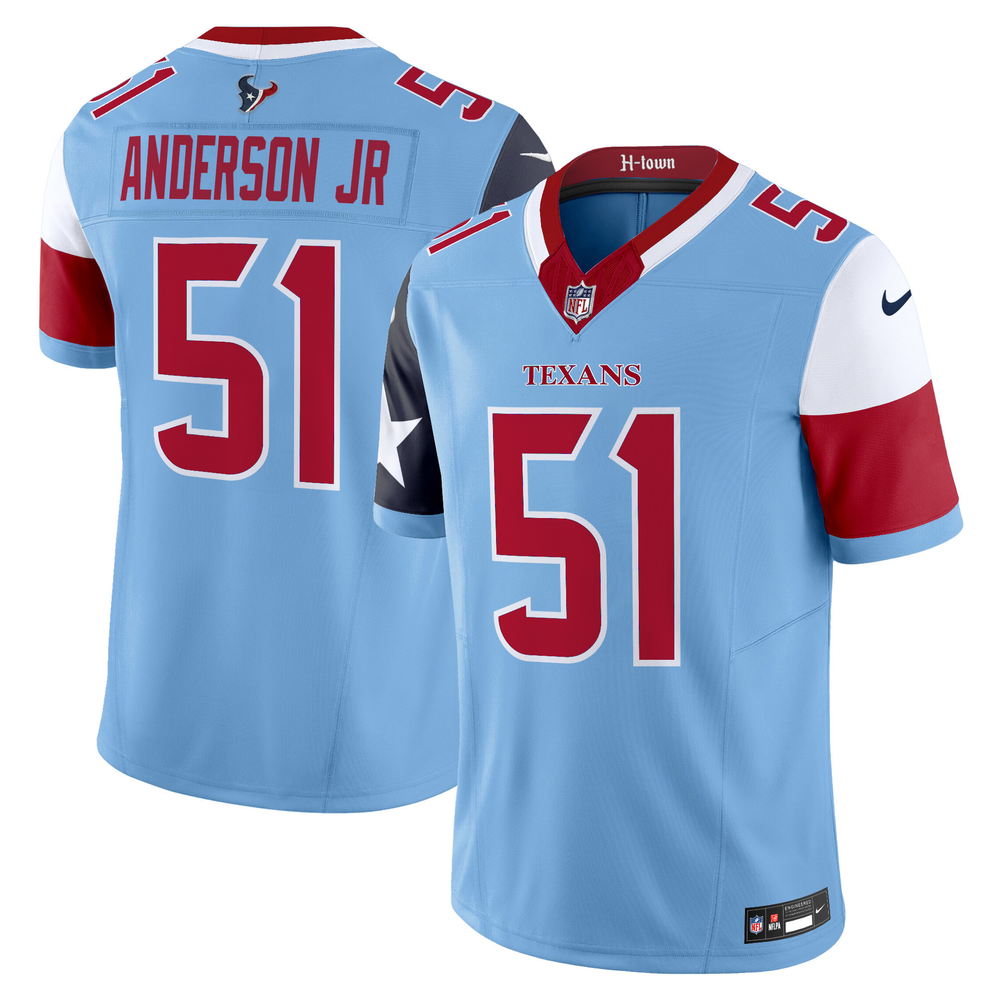 Will Anderson Jr. Men's Houston Texans 2024 Vapor Limited Blue Jersey - All Stitched