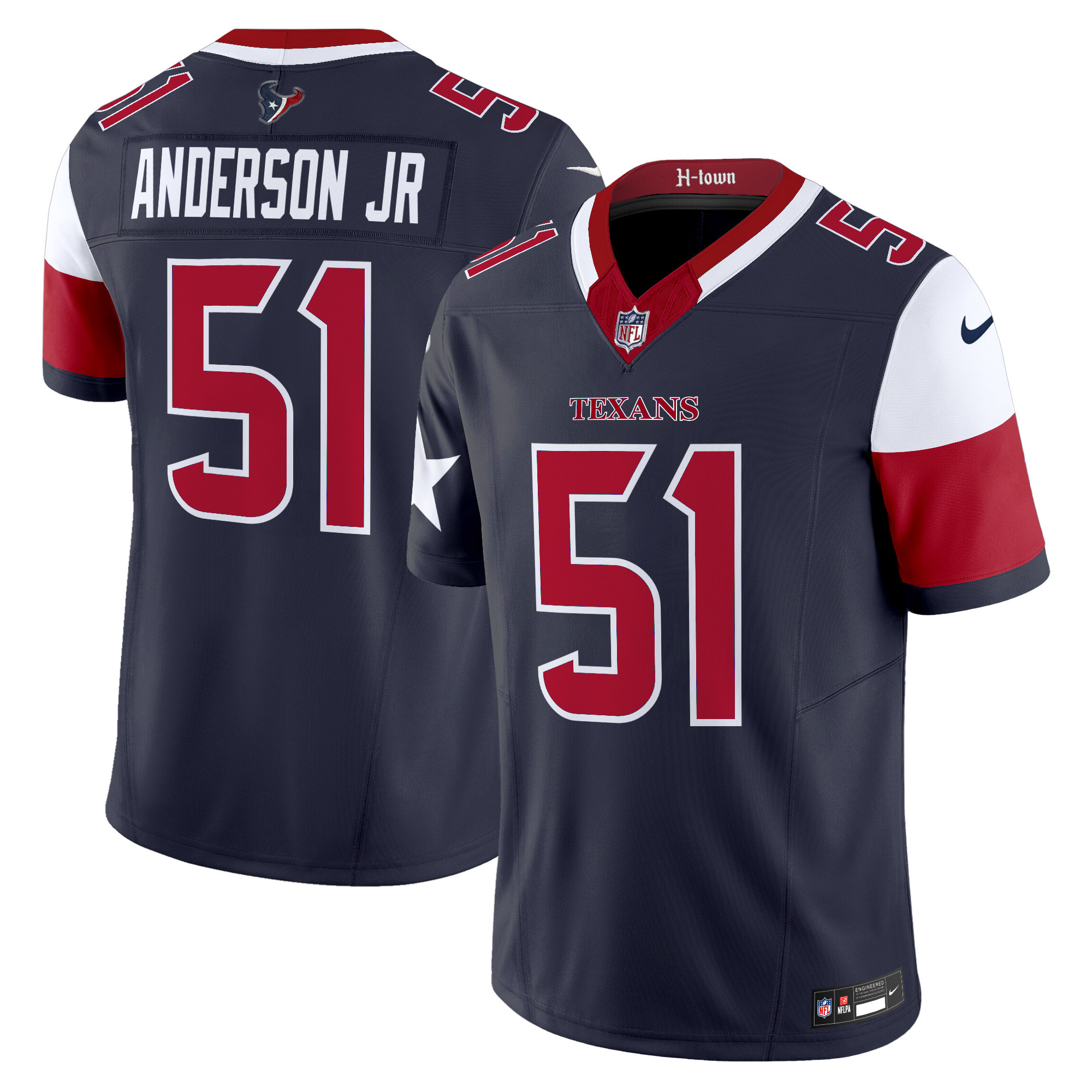 Will Anderson Jr. Men's Houston Texans 2024 Vapor Limited Navy Jersey - All Stitched