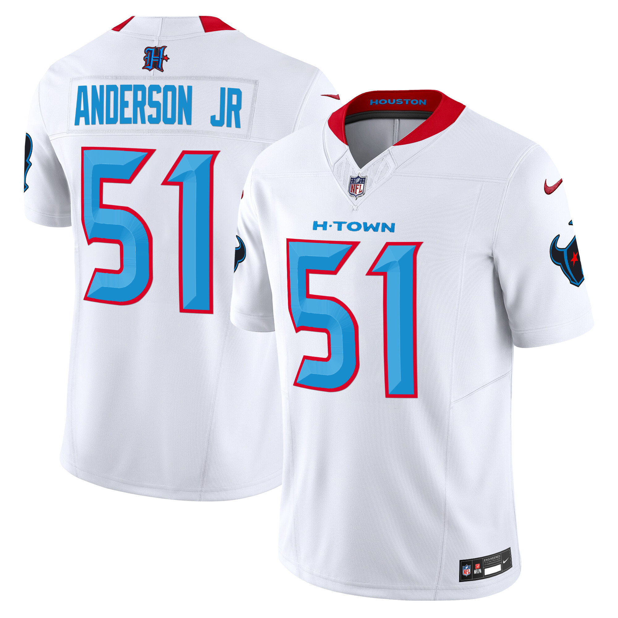 Will Anderson Jr. Men's Houston Texans 2024 Vapor Limited White Jersey - All Stitched