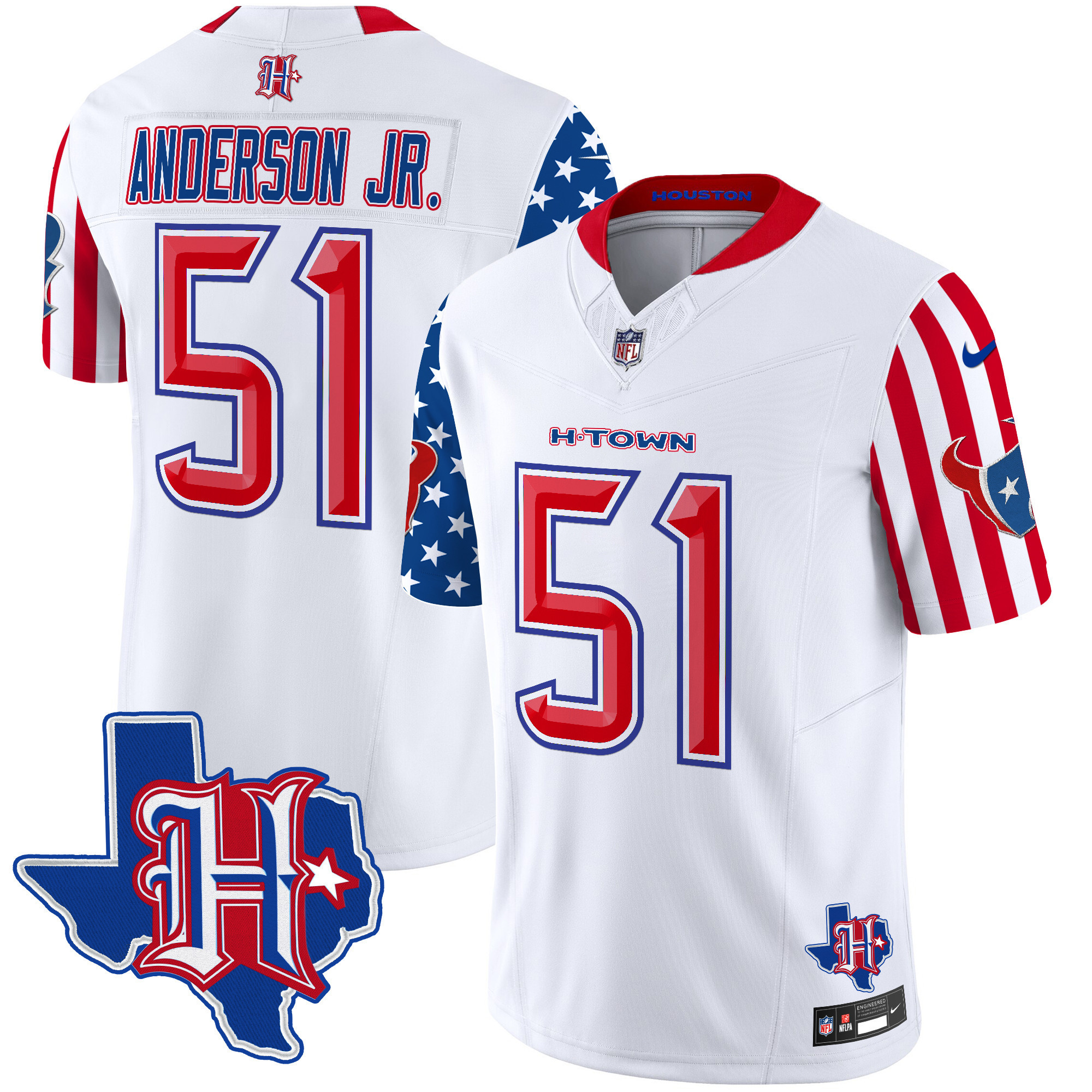 Will Anderson Jr. Men's Houston Texans American Style Vapor Limited White Jersey - All Stitched