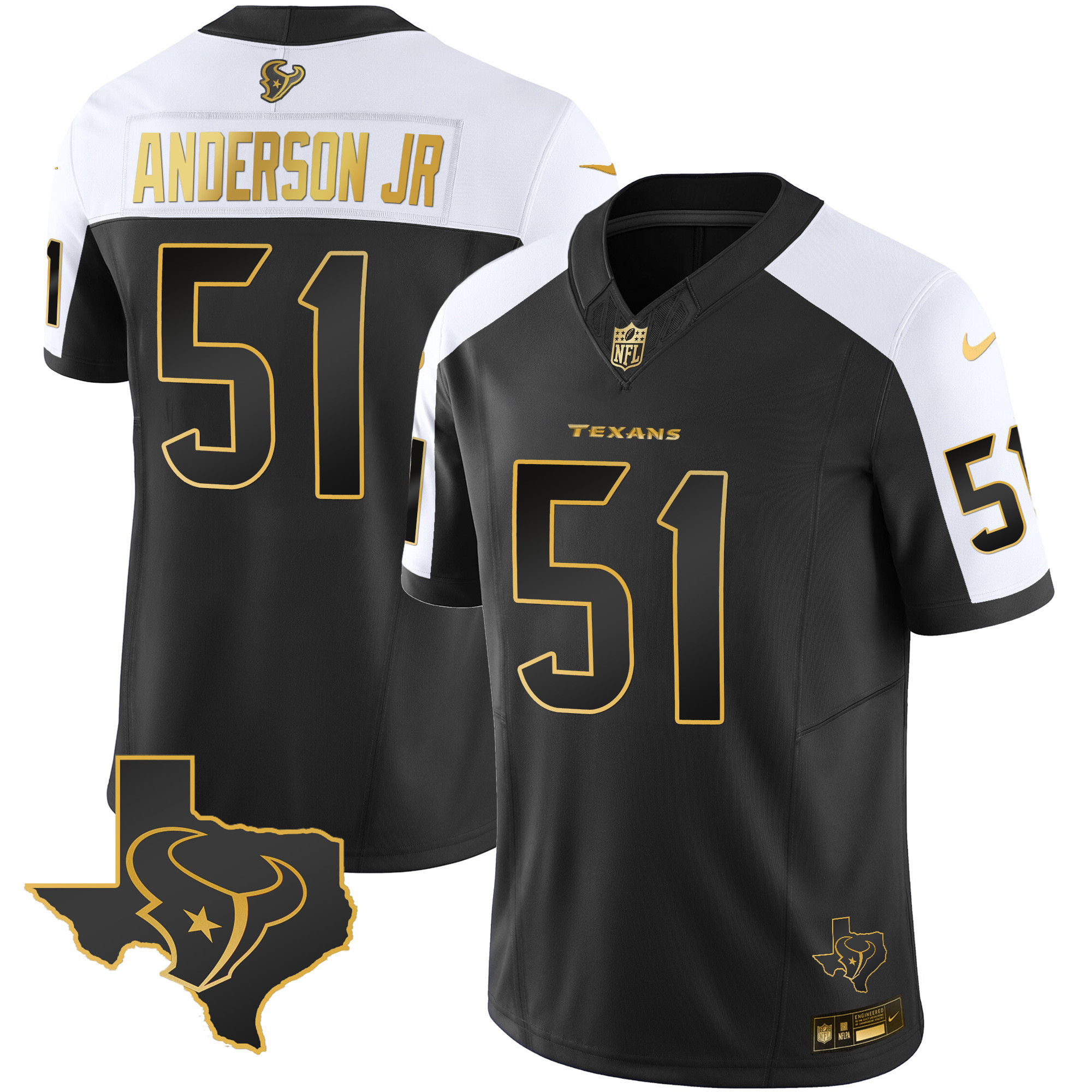 Will Anderson Jr. Men's Houston Texans Gold Vapor Limited Alternate Gold Jersey - All Stitched