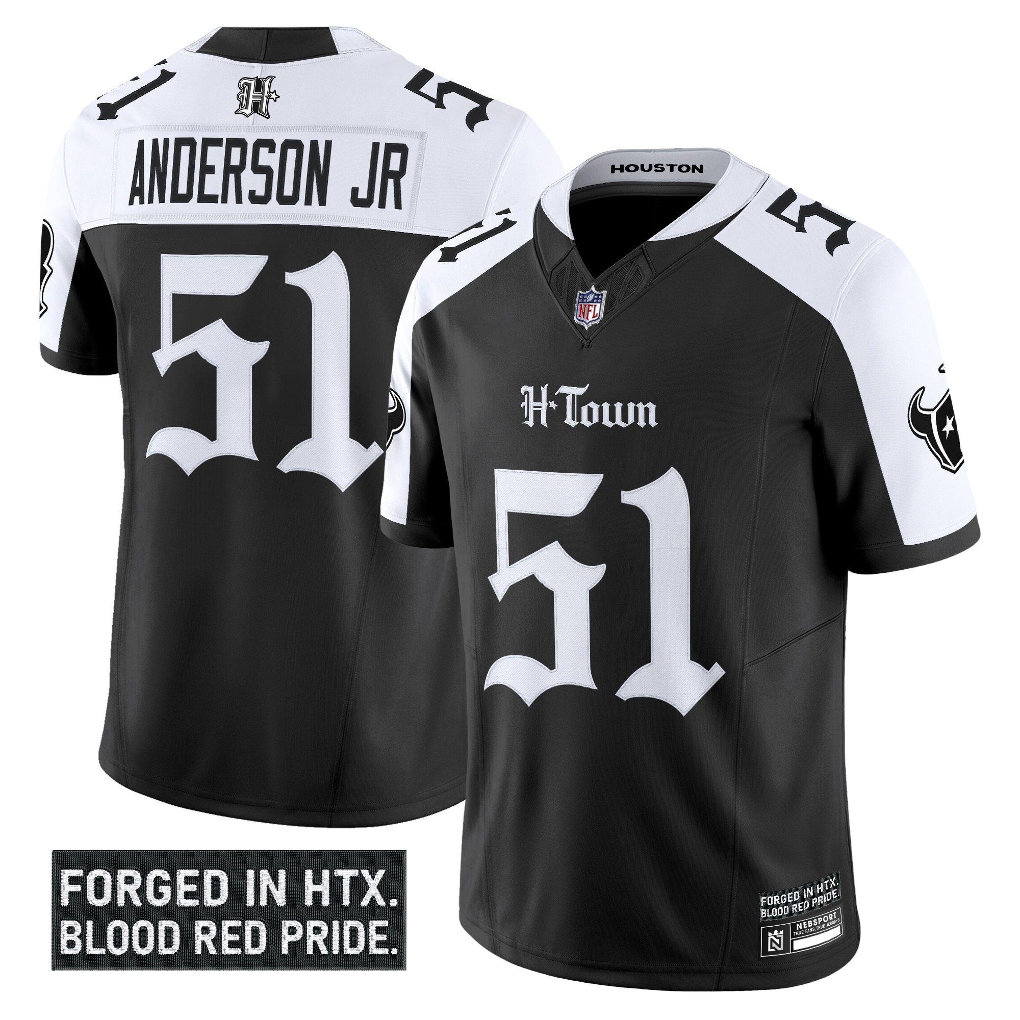 Will Anderson Jr. Men's Houston Texans 'Gothic Lone Star Shadows Edition' Vapor Limited Alternate Jersey - All Stitched