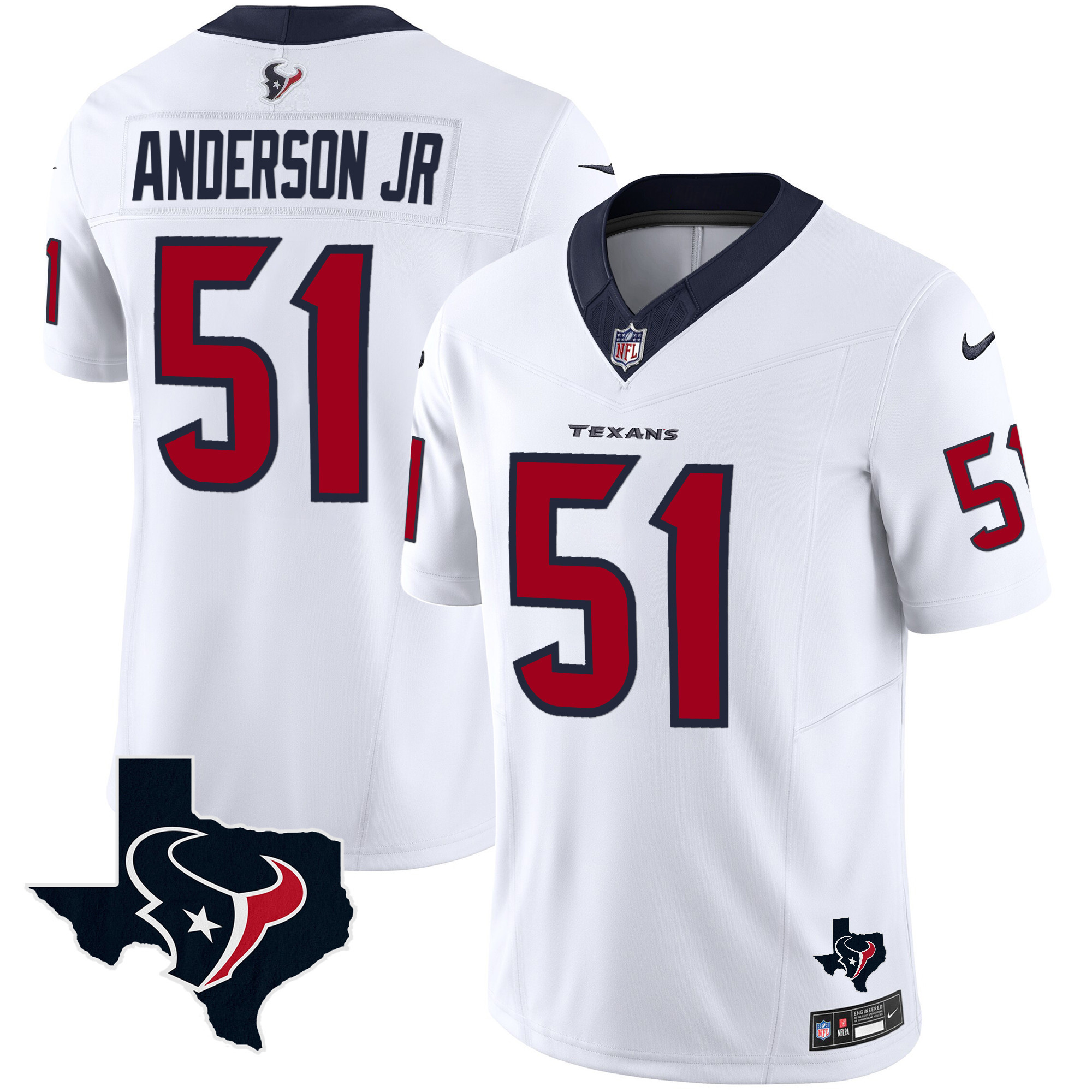 Will Anderson Jr. Men's Houston Texans Vapor Limited White Jersey - All Stitched