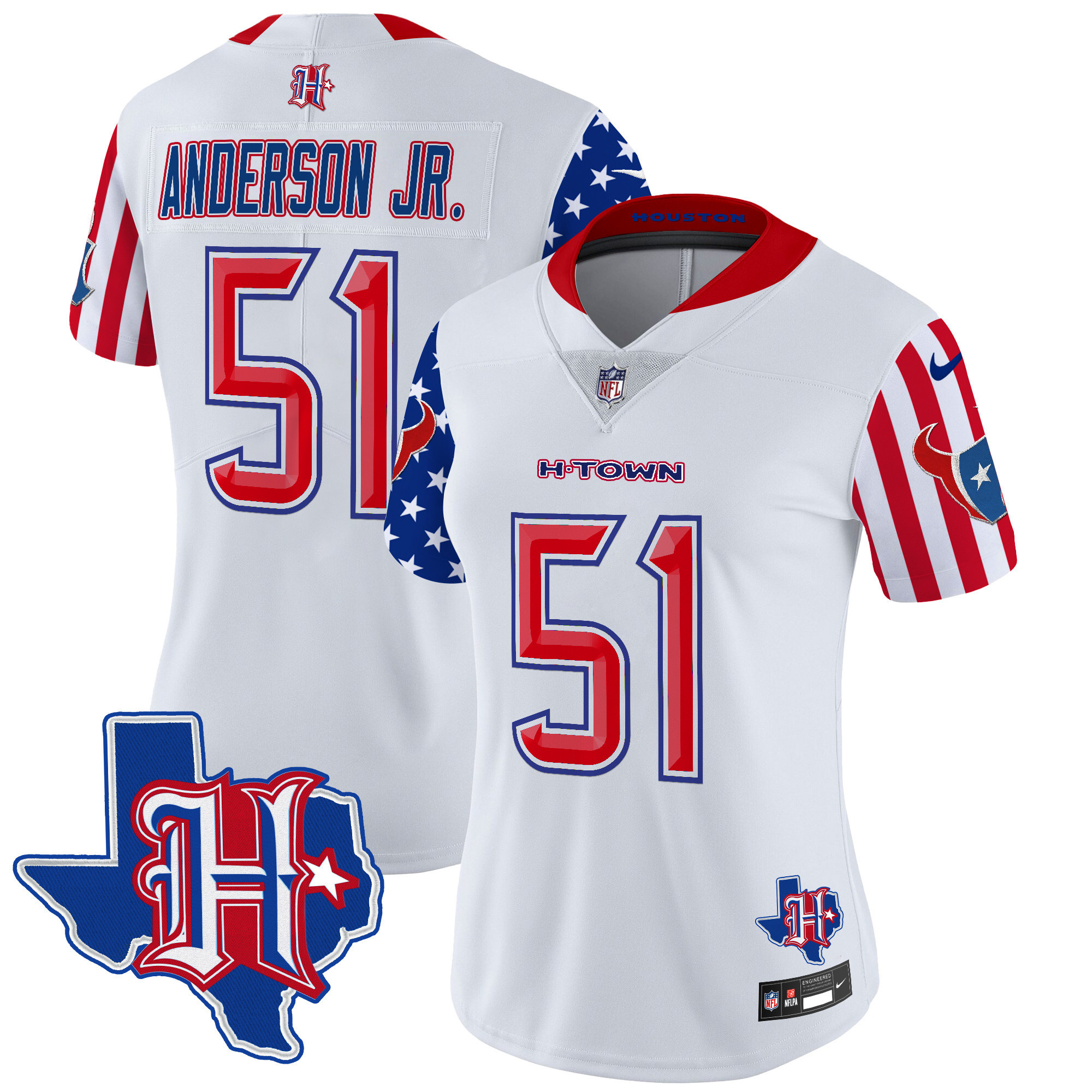 Will Anderson Jr. Women's Houston Texans American Style Vapor Limited White Jersey - All Stitched