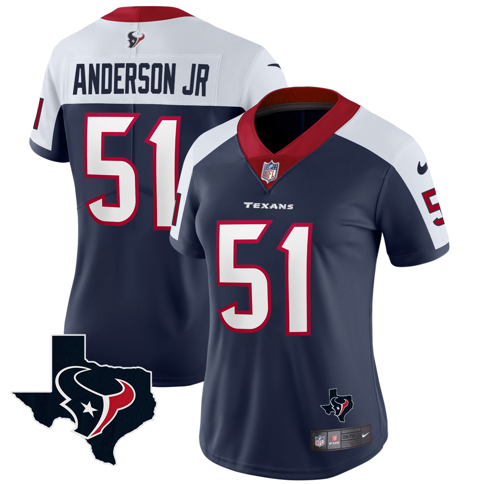 Will Anderson Jr. Women's Houston Texans Vapor Limited Alternate Jersey - All Stitched