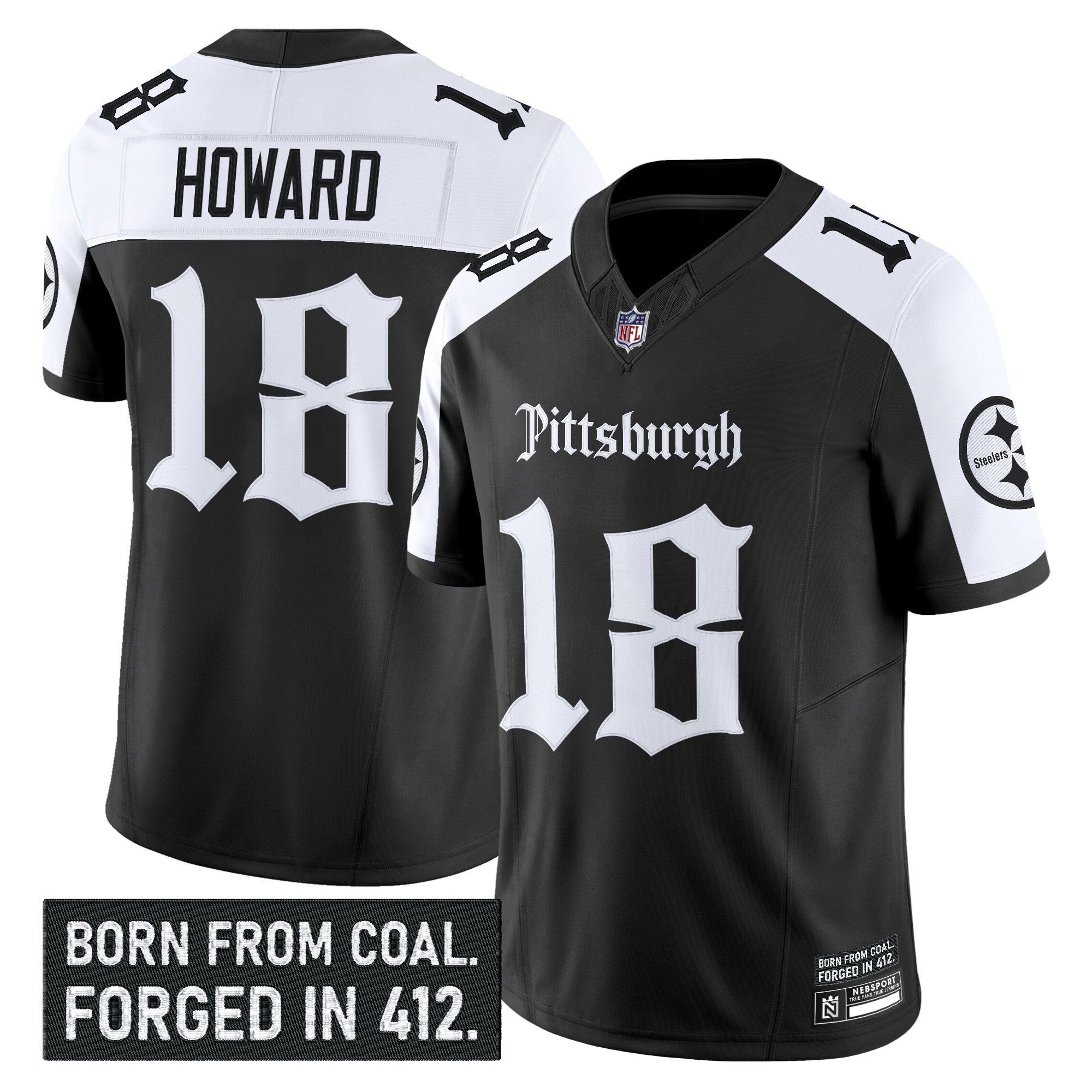 Will Howard Men's Pittsburgh Steelers 'Gothic Steel City Edition' Vapor Limited Alternate Jersey - All Stitched