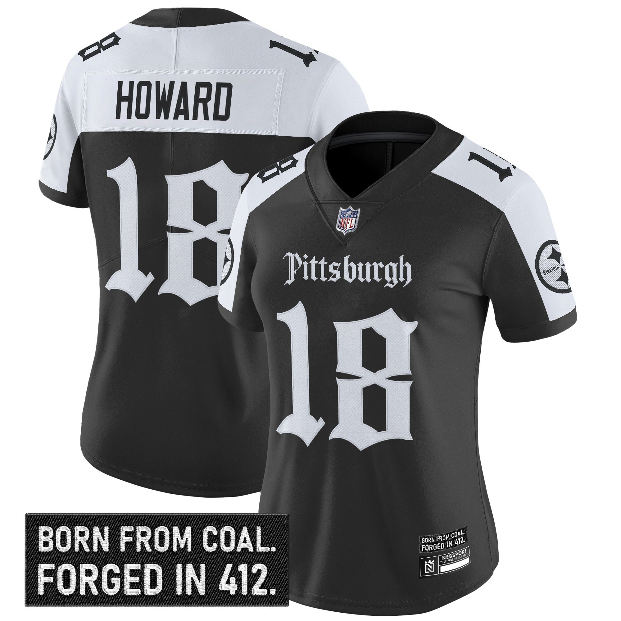 Will Howard Women's Pittsburgh Steelers 'Gothic Steel City Edition' Vapor Limited Alternate Jersey - All Stitched