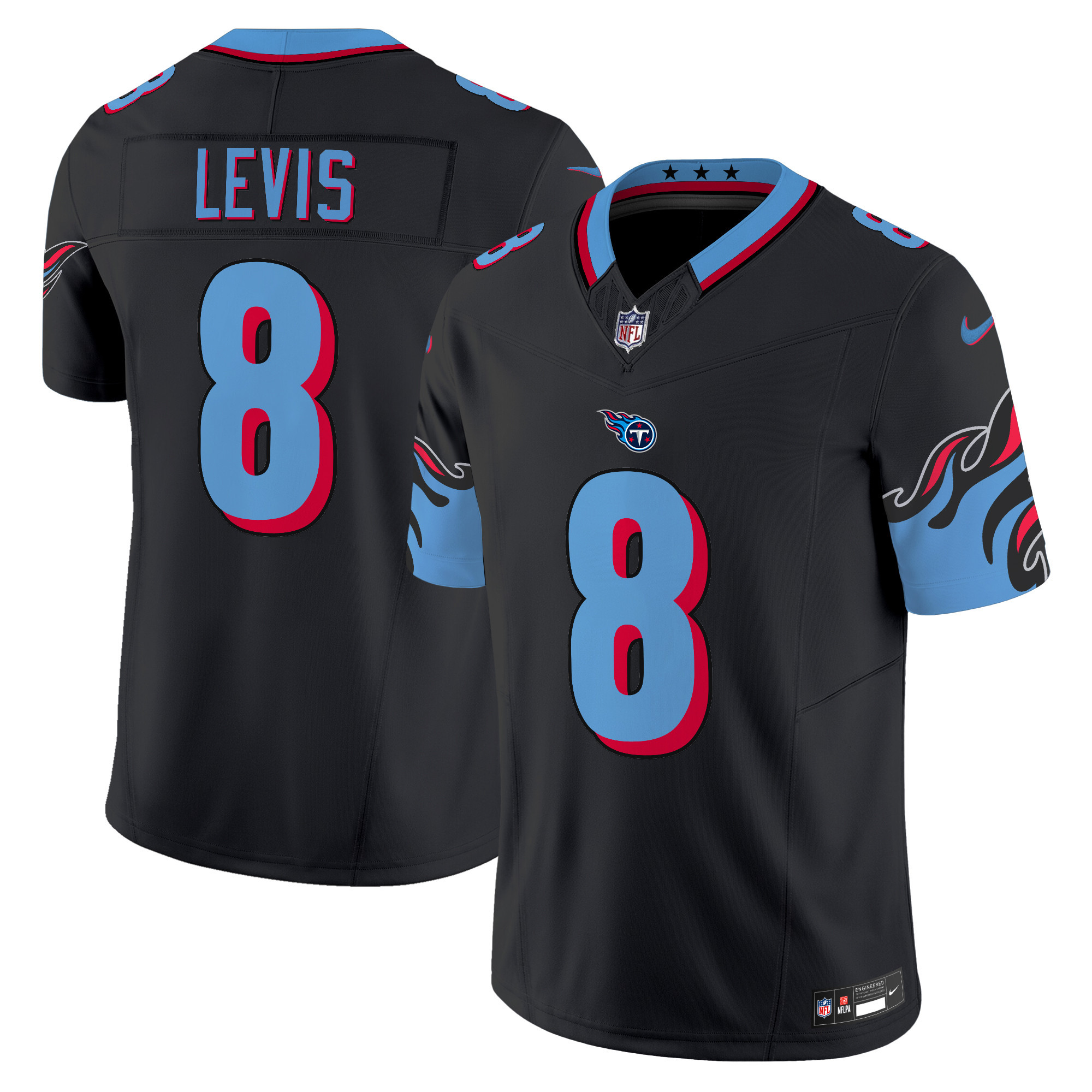 Will Levis Men's Tennessee Titans Special Vapor Limited Black Jersey - All Stitched