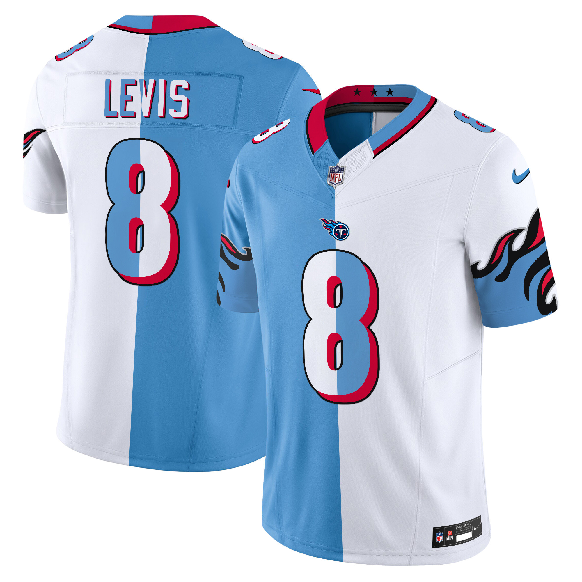 Will Levis Men's Tennessee Titans Special Vapor Limited Split Jersey - All Stitched