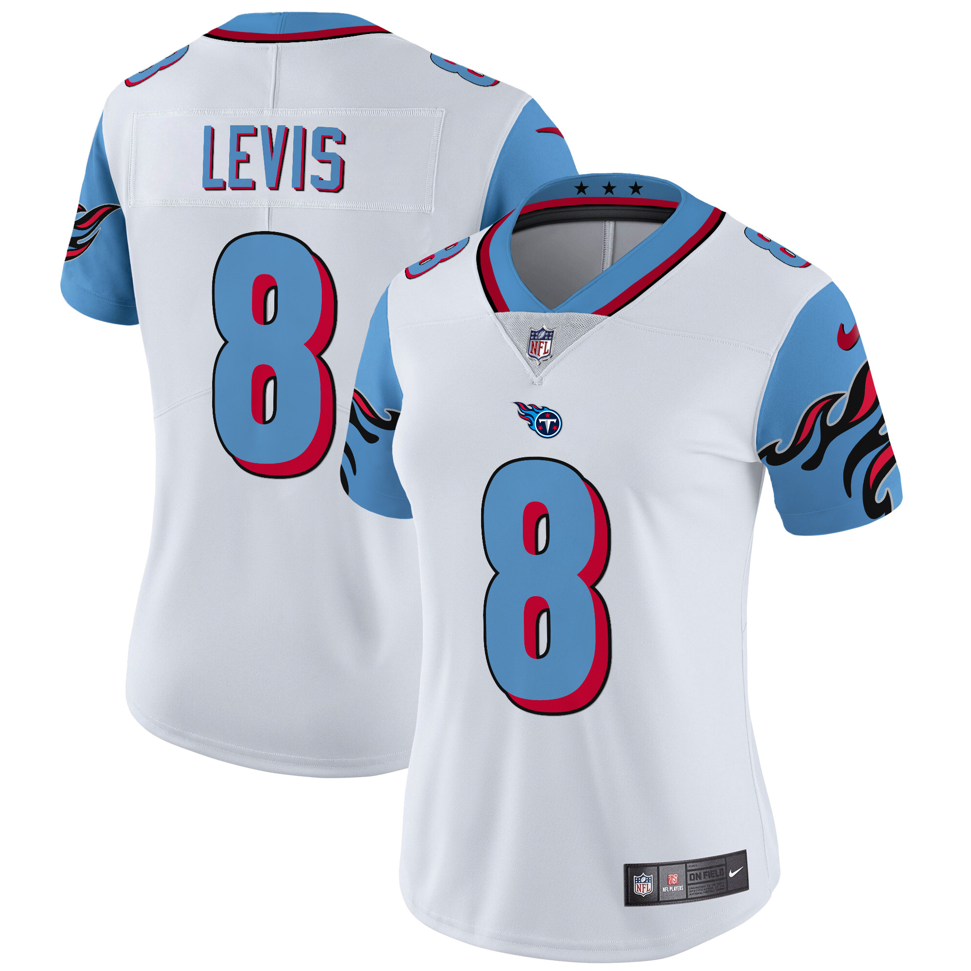 Will Levis Women's Tennessee Titans Special Vapor Limited Blue Sleeves Jersey - All Stitched