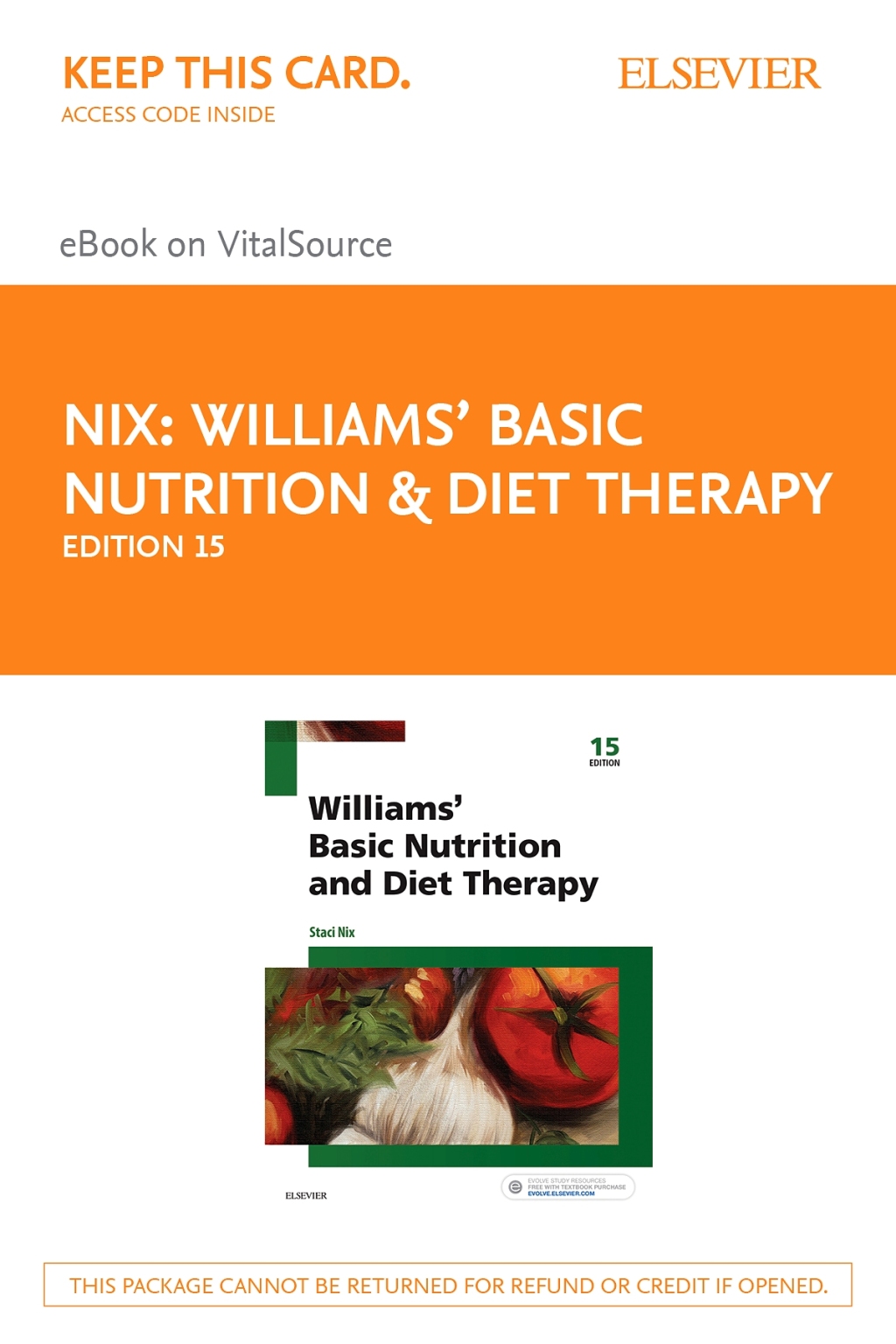 Williams' Basic Nutrition & Diet Therapy 15th Edition â€“ PDF/EPUB Version Downloadable