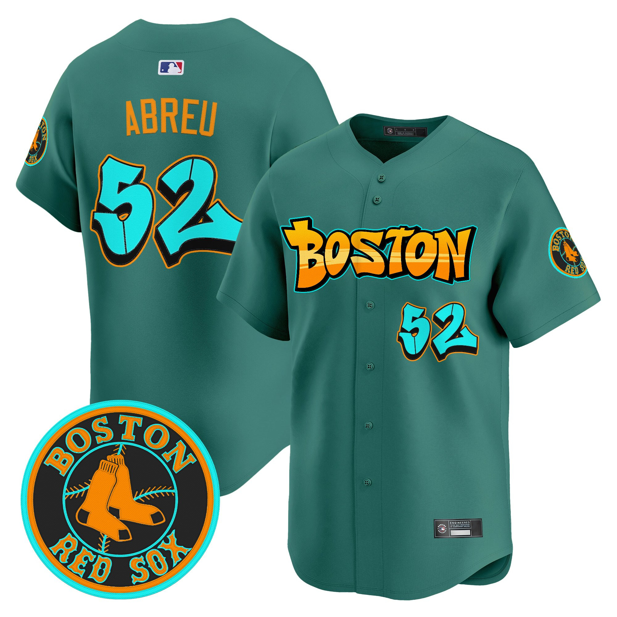 Wilyer Abreu Men's Boston Red Sox 'Graffiti Streetstyle Edition' Vapor Premier Limited Green Monster Jersey - All Stitched