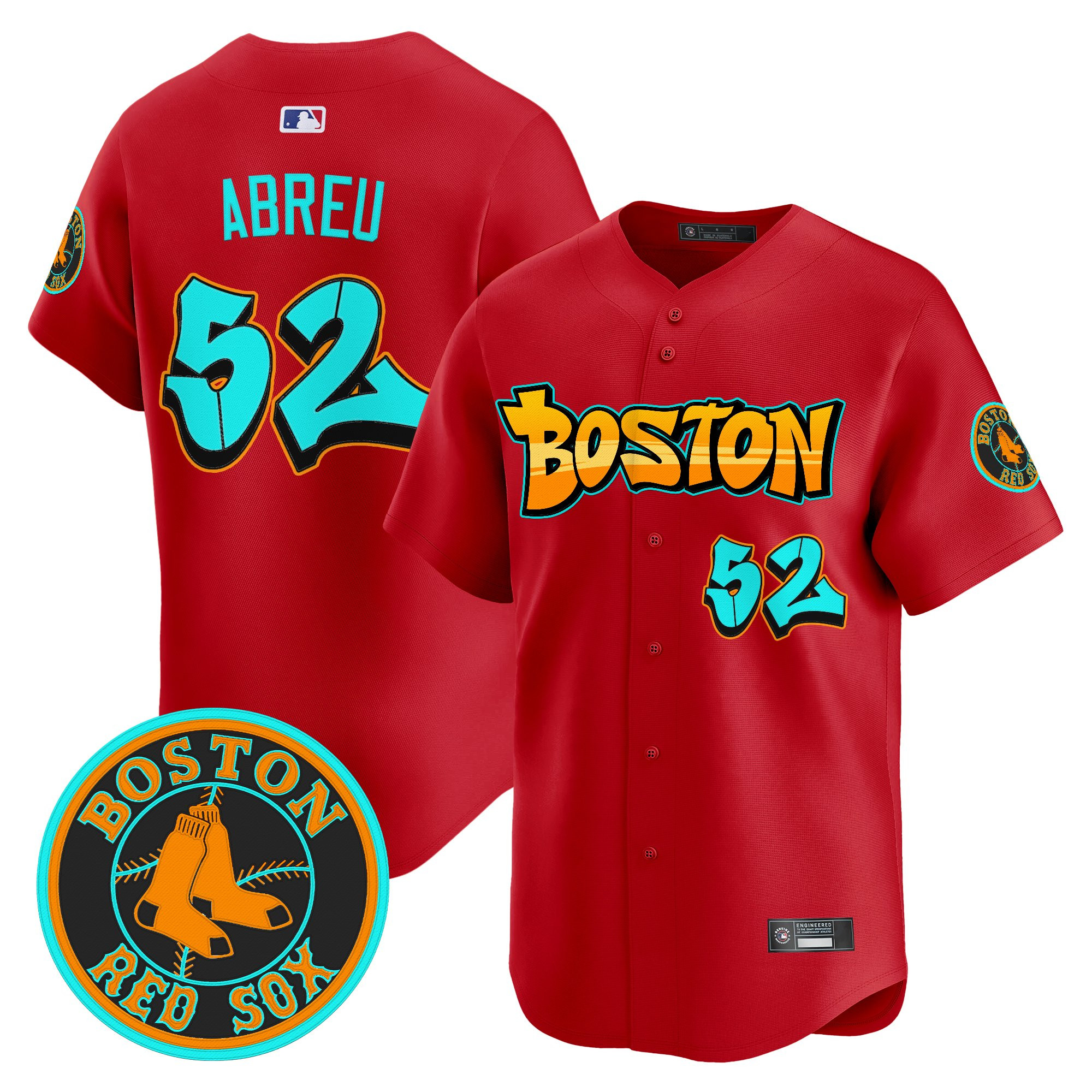 Wilyer Abreu Men's Boston Red Sox 'Graffiti Streetstyle Edition' Vapor Premier Limited Red Jersey - All Stitched