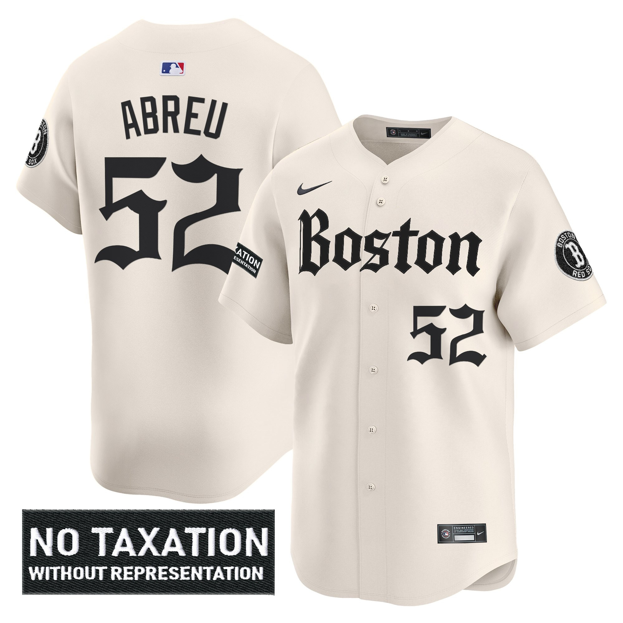 Wilyer Abreu Men's Boston Red Sox 'Retro Newspaper Edition' Vapor Premier Limited Retro Newspaper Jersey - All Stitched