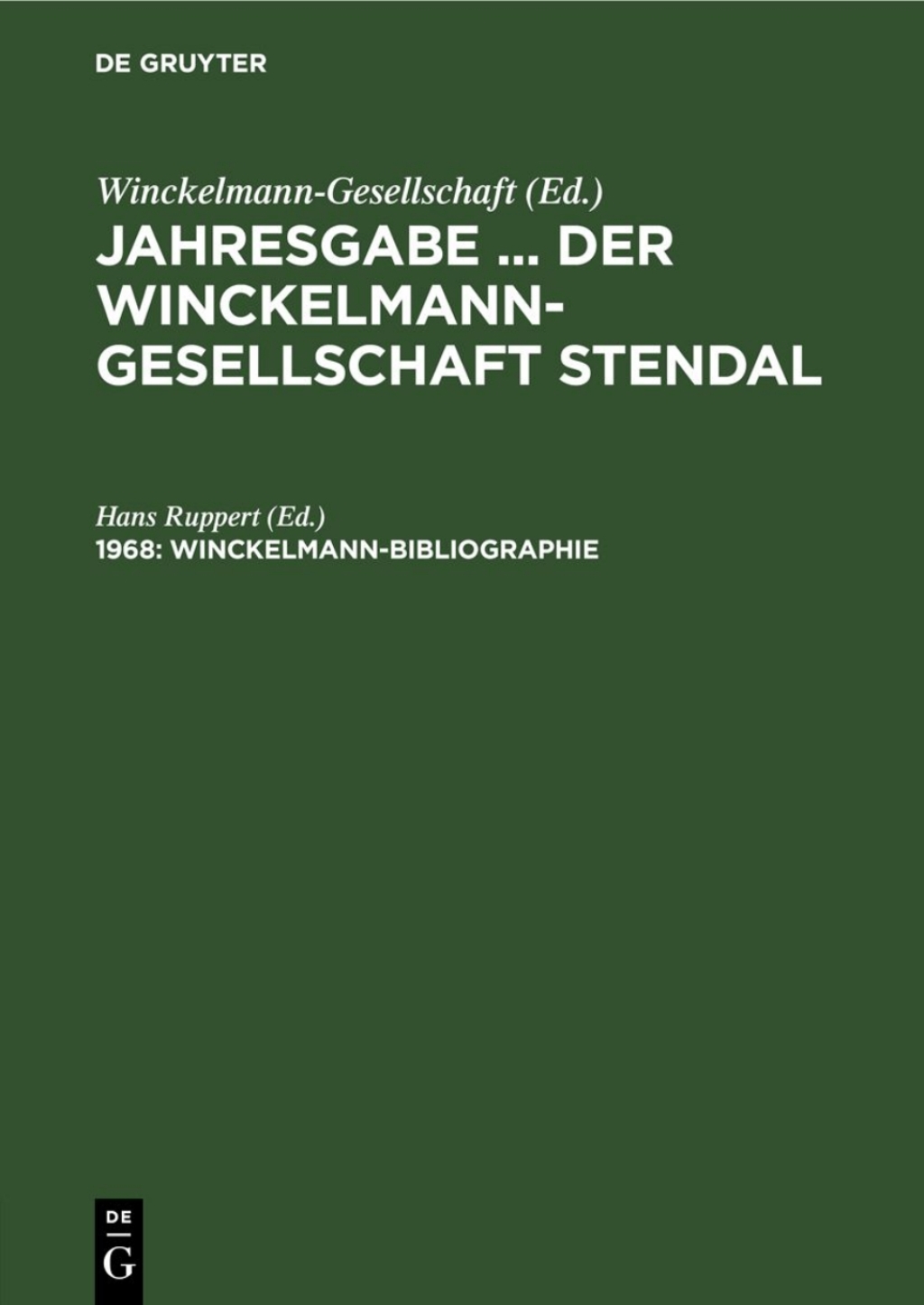Winckelmann-Bibliographie 1st Edition â€“ PDF/EPUB Version Downloadable