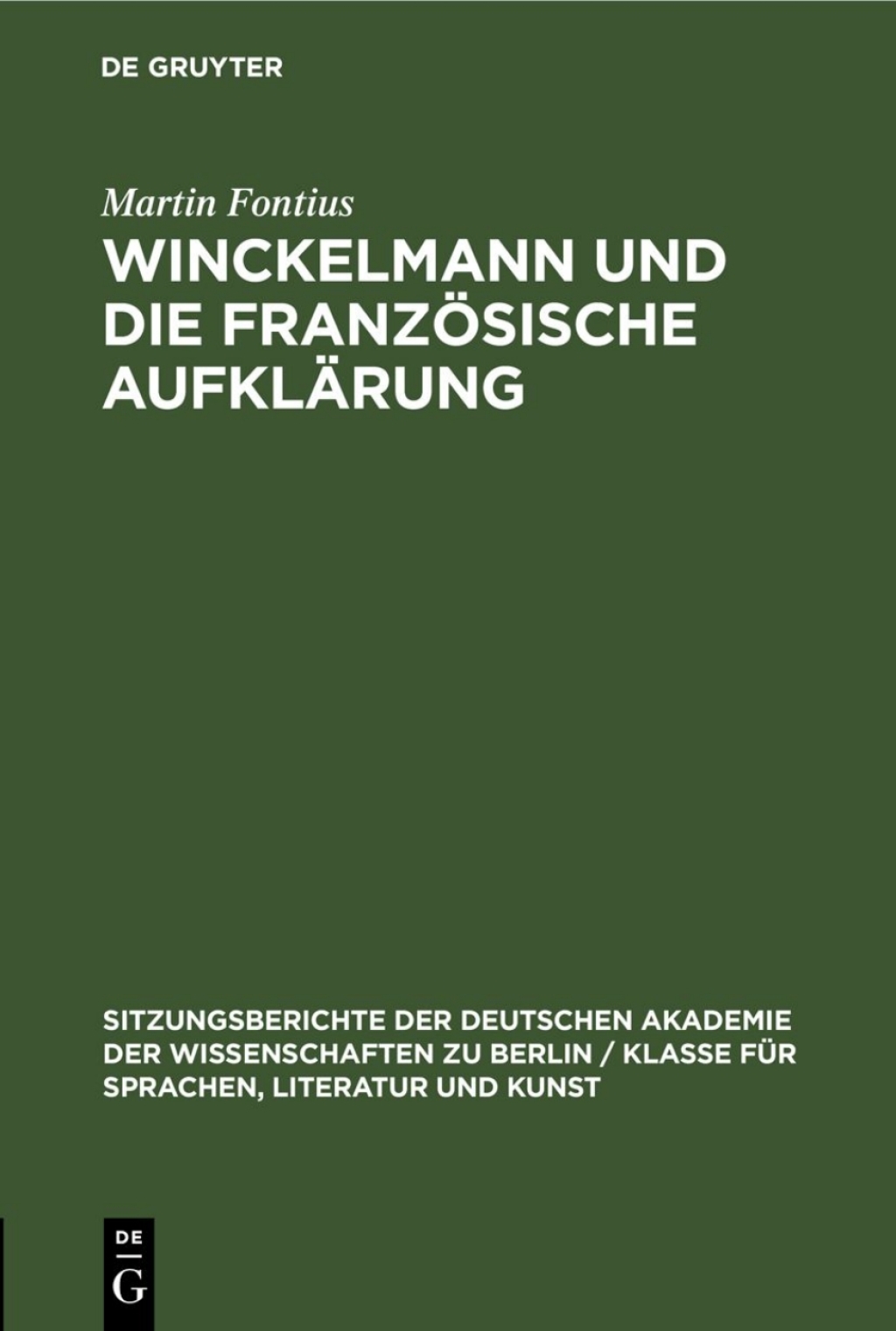 Winckelmann und die franzÃ¶sische AufklÃ¤rung 1st Edition â€“ PDF/EPUB Version Downloadable