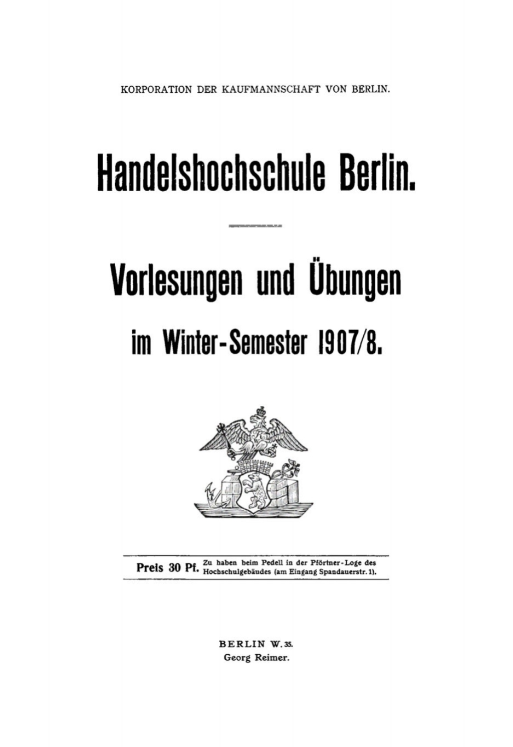 Winter-Semester 1907/8 1st Edition â€“ PDF/EPUB Version Downloadable