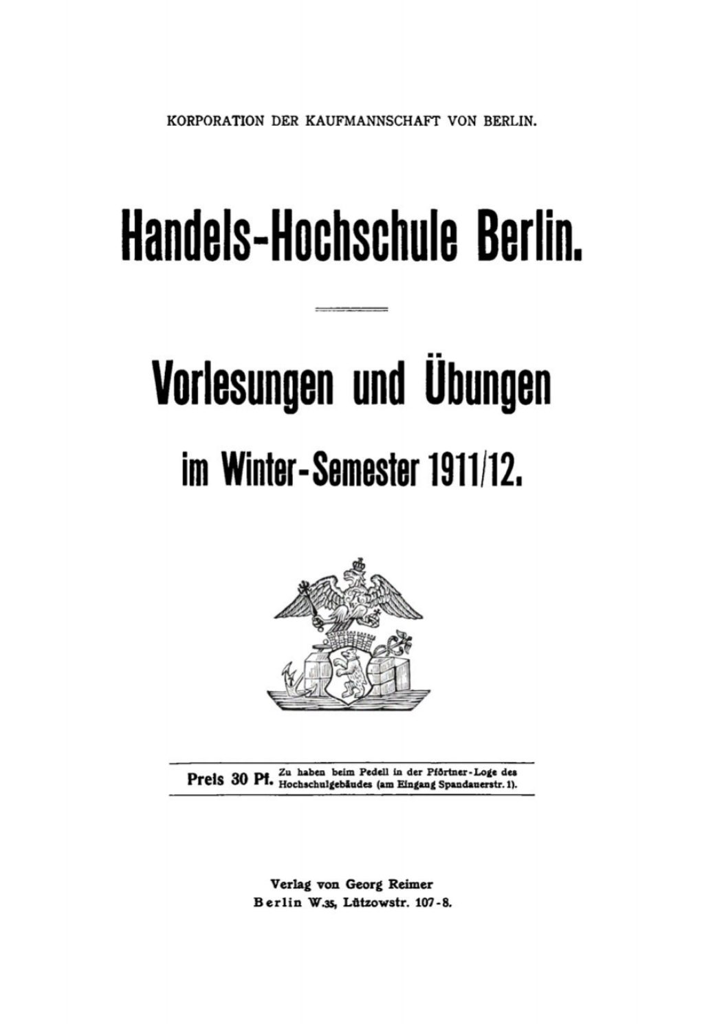 Winter-Semester 1911/12 1st Edition â€“ PDF/EPUB Version Downloadable
