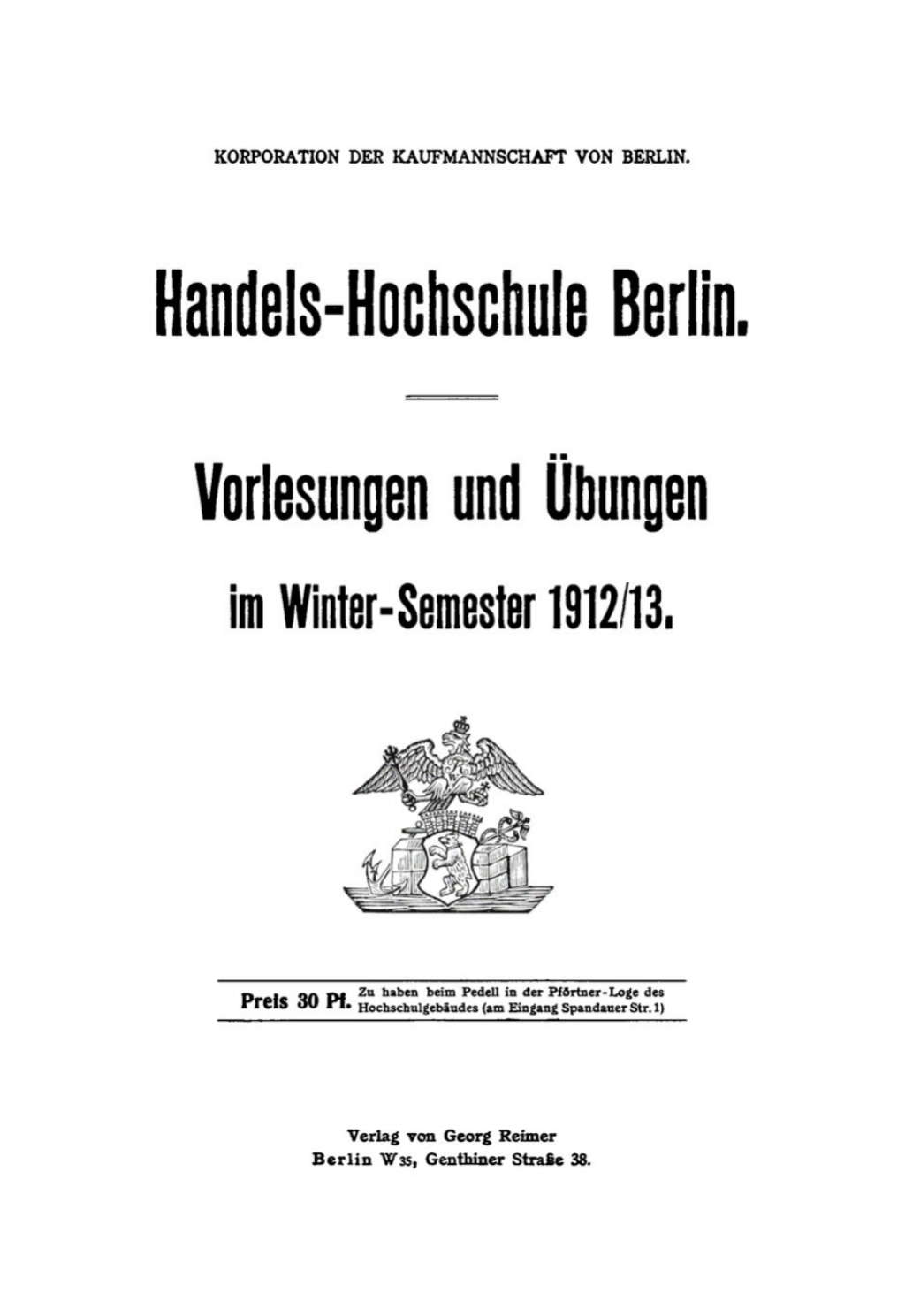Winter-Semester 1912/13 1st Edition â€“ PDF/EPUB Version Downloadable