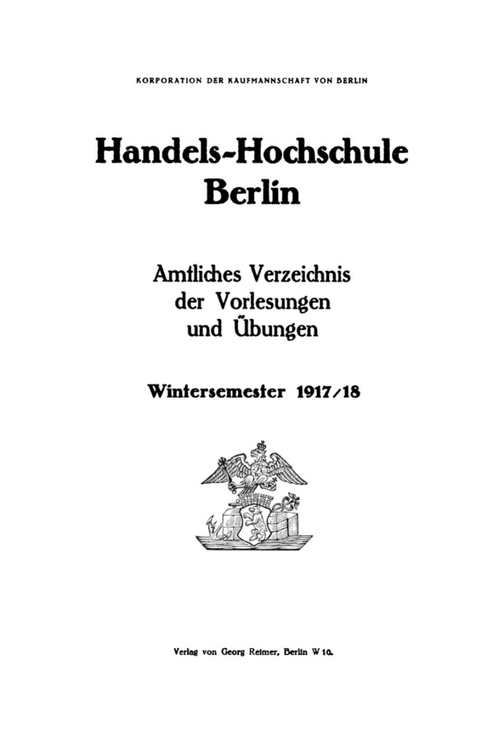 Wintersemester 1917/18 1st Edition â€“ PDF/EPUB Version Downloadable
