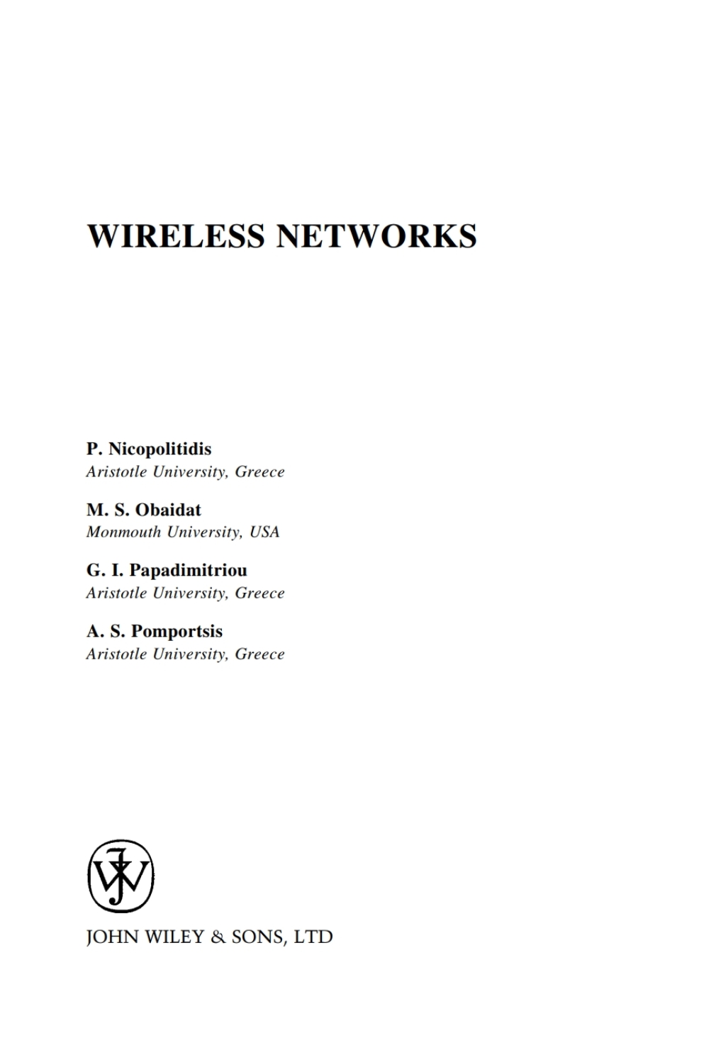 Wireless Networks 1st Edition â€“ PDF/EPUB Version Downloadable