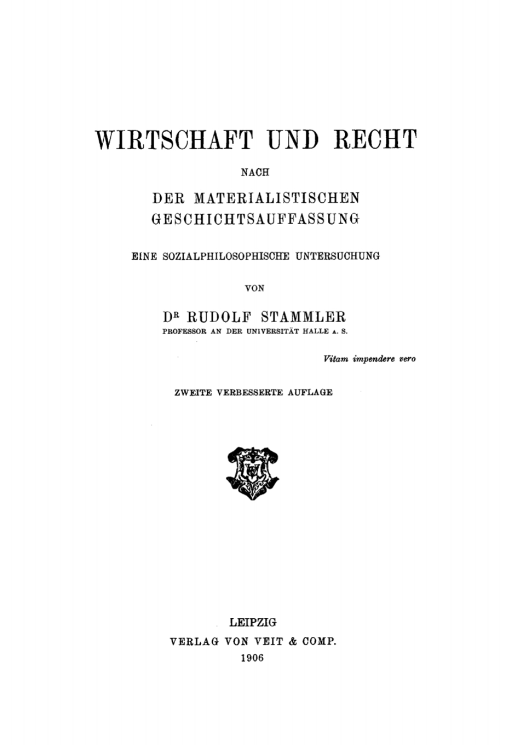 Wirtschaft und Recht nach der materialistischen Geschichtsauffassung Eine sozialphilosophische Untersuchung 2nd Edition â€“ PDF/EPUB Version Downloadable