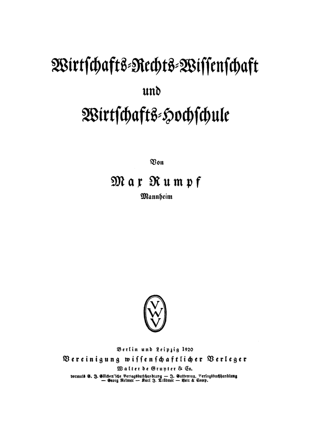 Wirtschafts-Rechts-Wissenschaft und Wirtschafts-Hochschule 1st Edition â€“ PDF/EPUB Version Downloadable